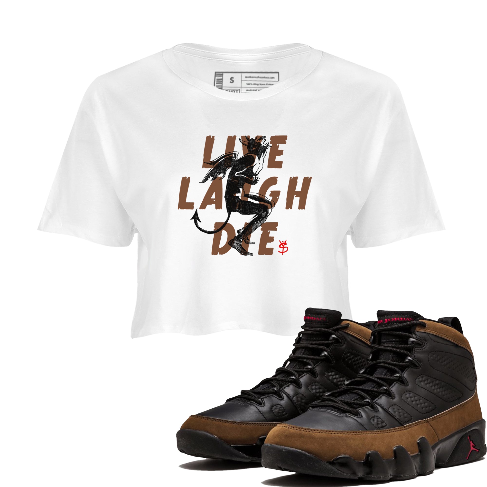 Laughing Devil snkmatch Women's Top - Air Jordan 9 Olive
