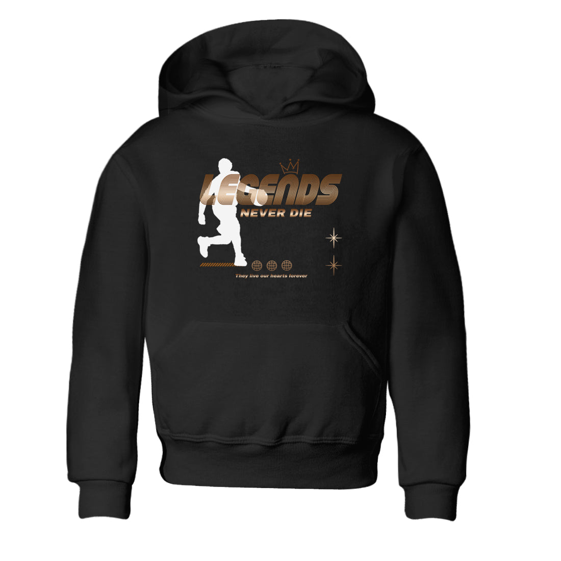 Legends Never Die snkmatch Tees Kids - Air Foamposite One Metallic Copper