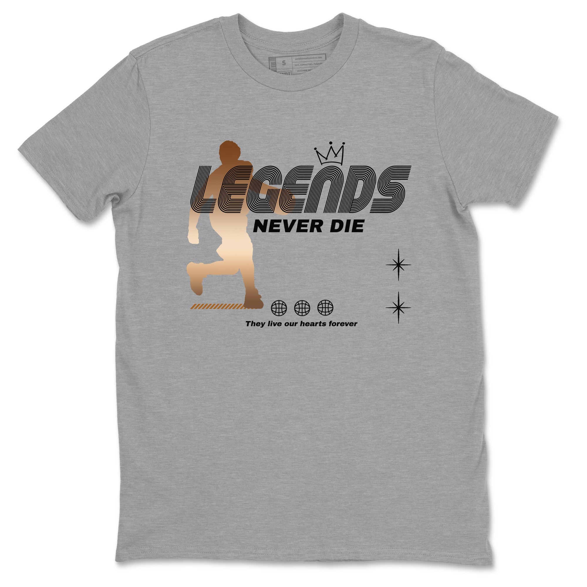 Legends Never Die snkmatch Tees - Air Foamposite One Metallic Copper