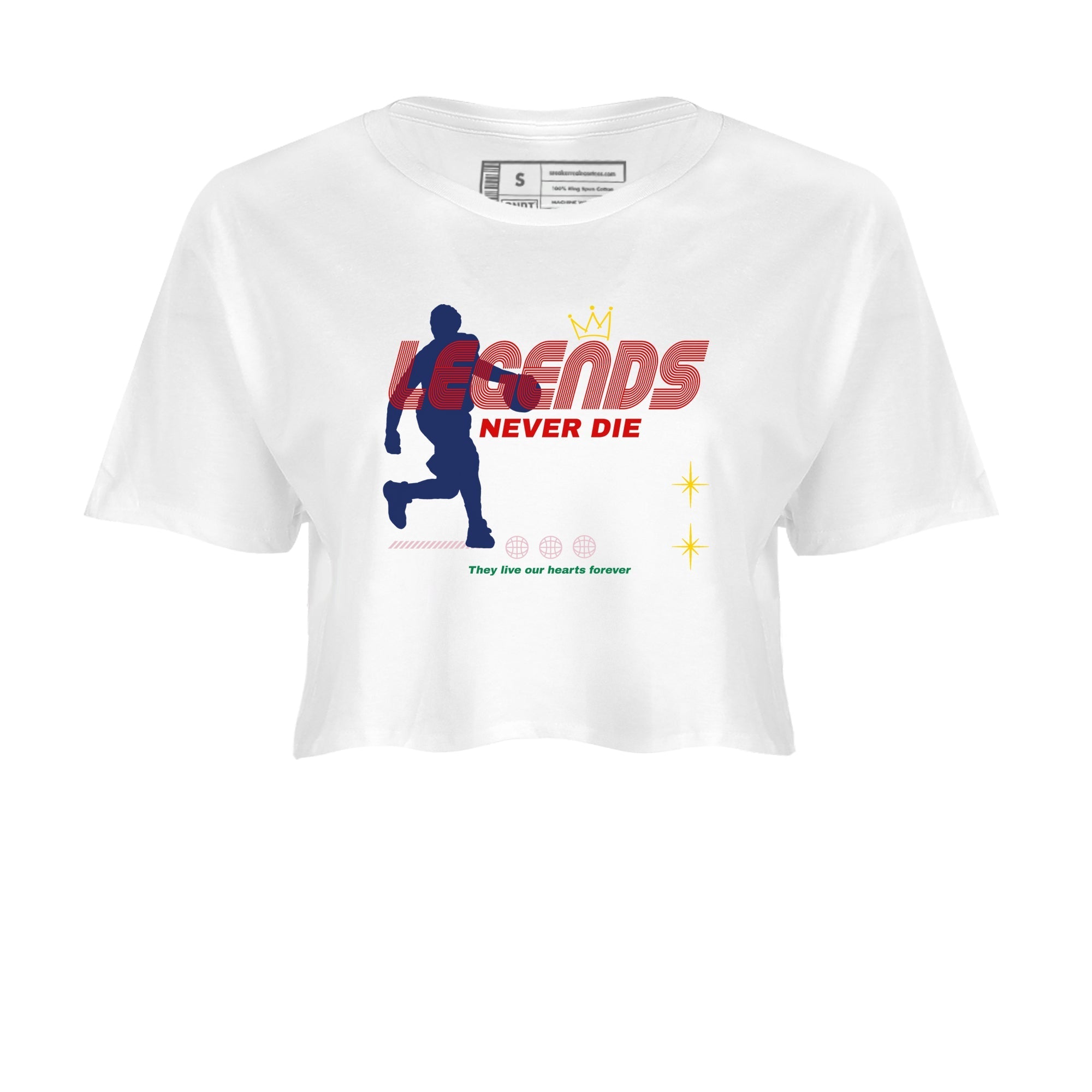 Legends Never Die snkmatch Women's Top - Air Force 3 Blue Void and Tour Yellow