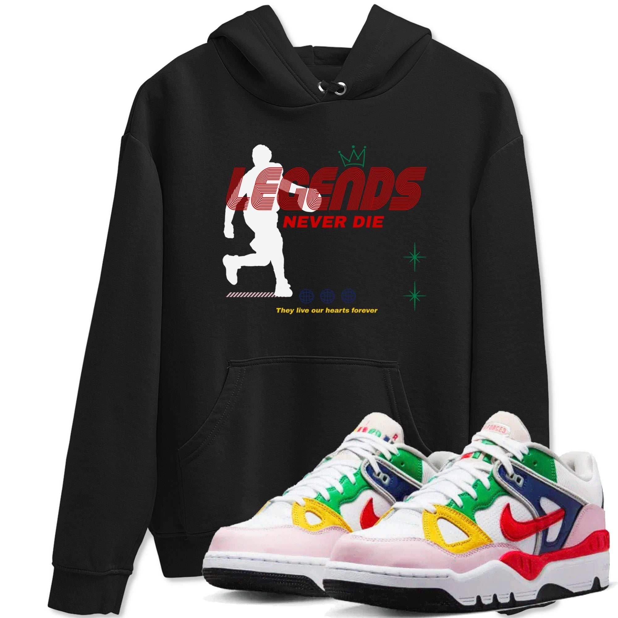 Legends Never Die snkmatch Tees - Air Force 3 Blue Void and Tour Yellow