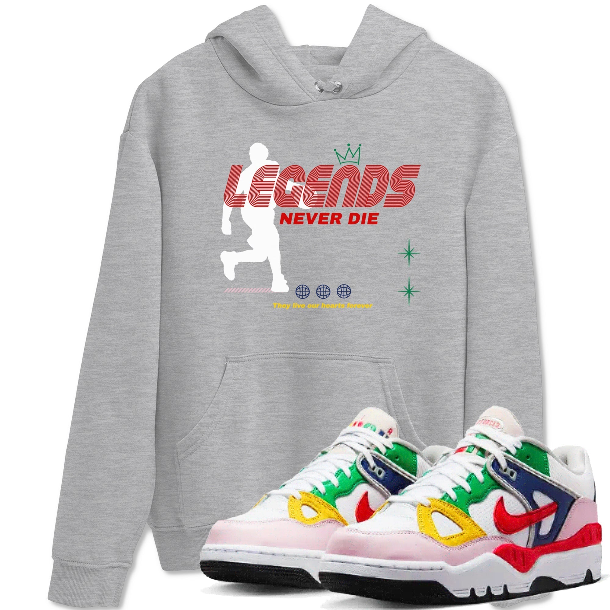 Legends Never Die snkmatch Tees - Air Force 3 Blue Void and Tour Yellow