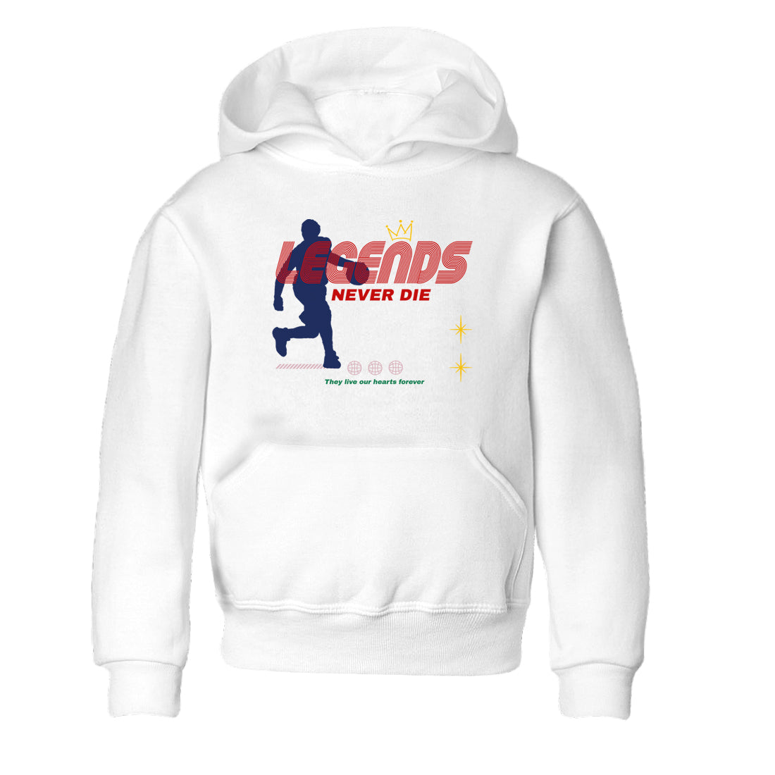 Legends Never Die snkmatch Tees Kids - Air Force 3 Blue Void and Tour Yellow