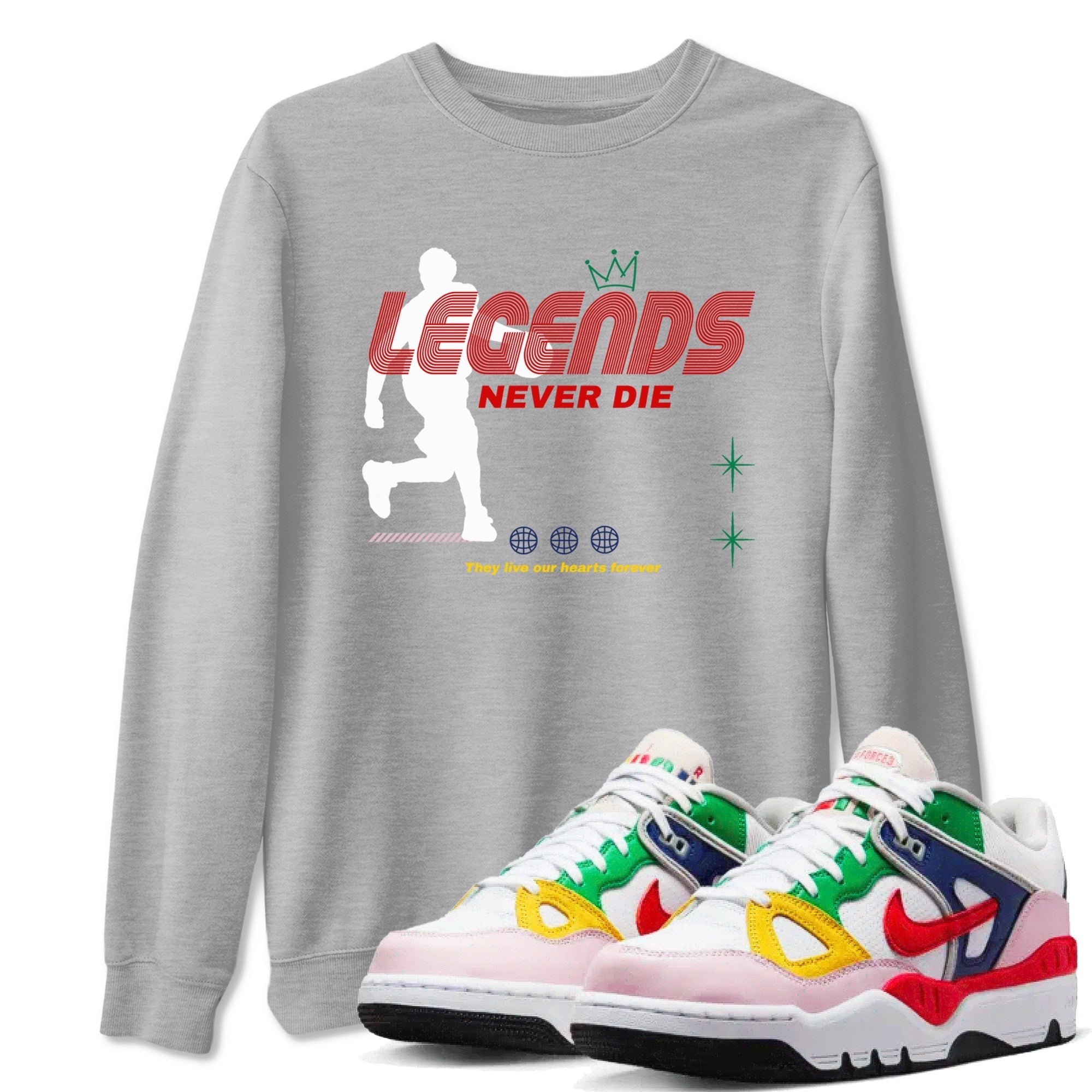 Legends Never Die snkmatch Tees - Air Force 3 Blue Void and Tour Yellow