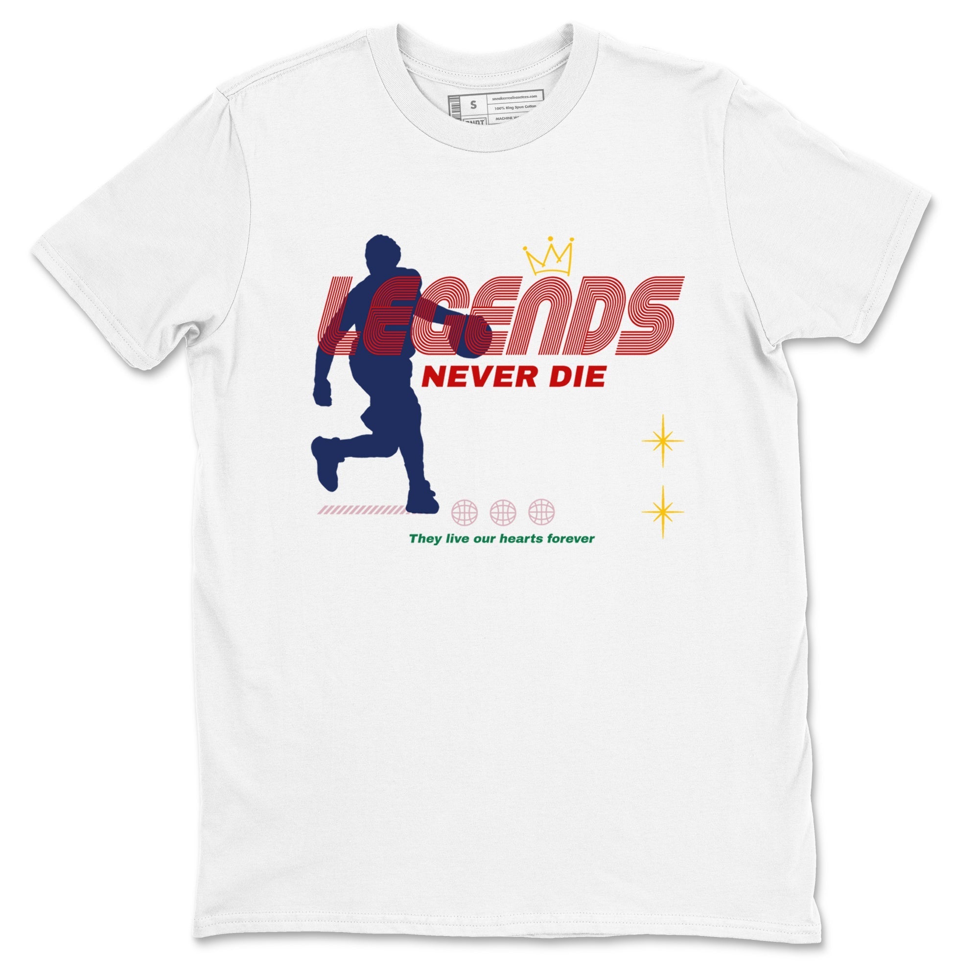 Legends Never Die snkmatch Tees - Air Force 3 Blue Void and Tour Yellow