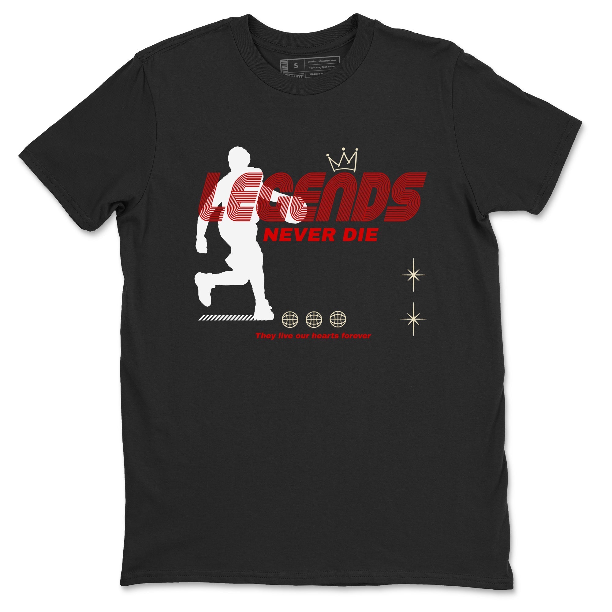Legends Never Die snkmatch Tees - Air Jordan 1 Black Toe Reimagined