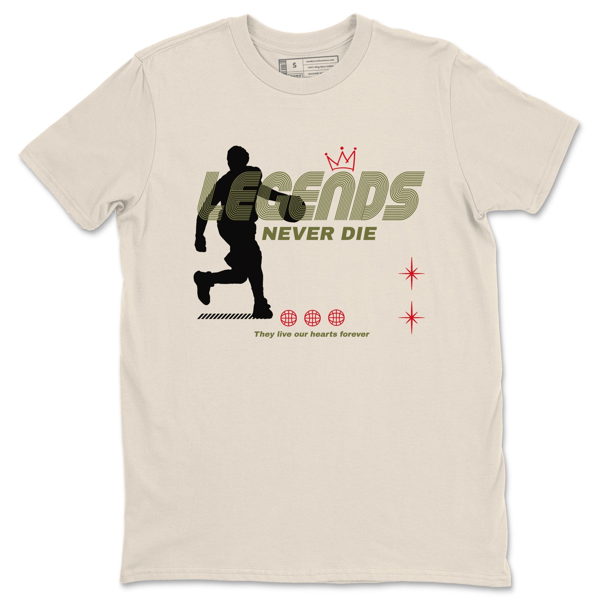 Legends Never Die snkmatch Tees - Air Jordan 1 Travis Scott Medium Olive