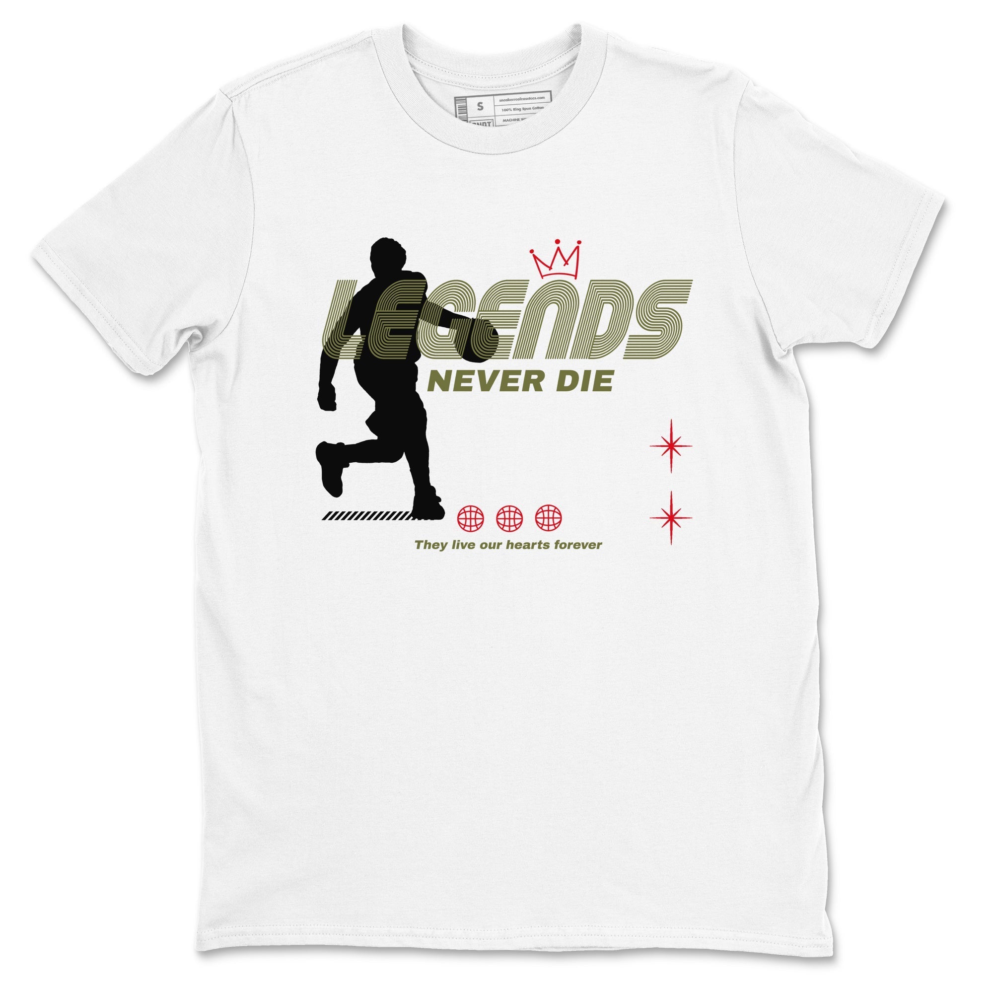 Legends Never Die snkmatch Tees - Air Jordan 1 Travis Scott Medium Olive