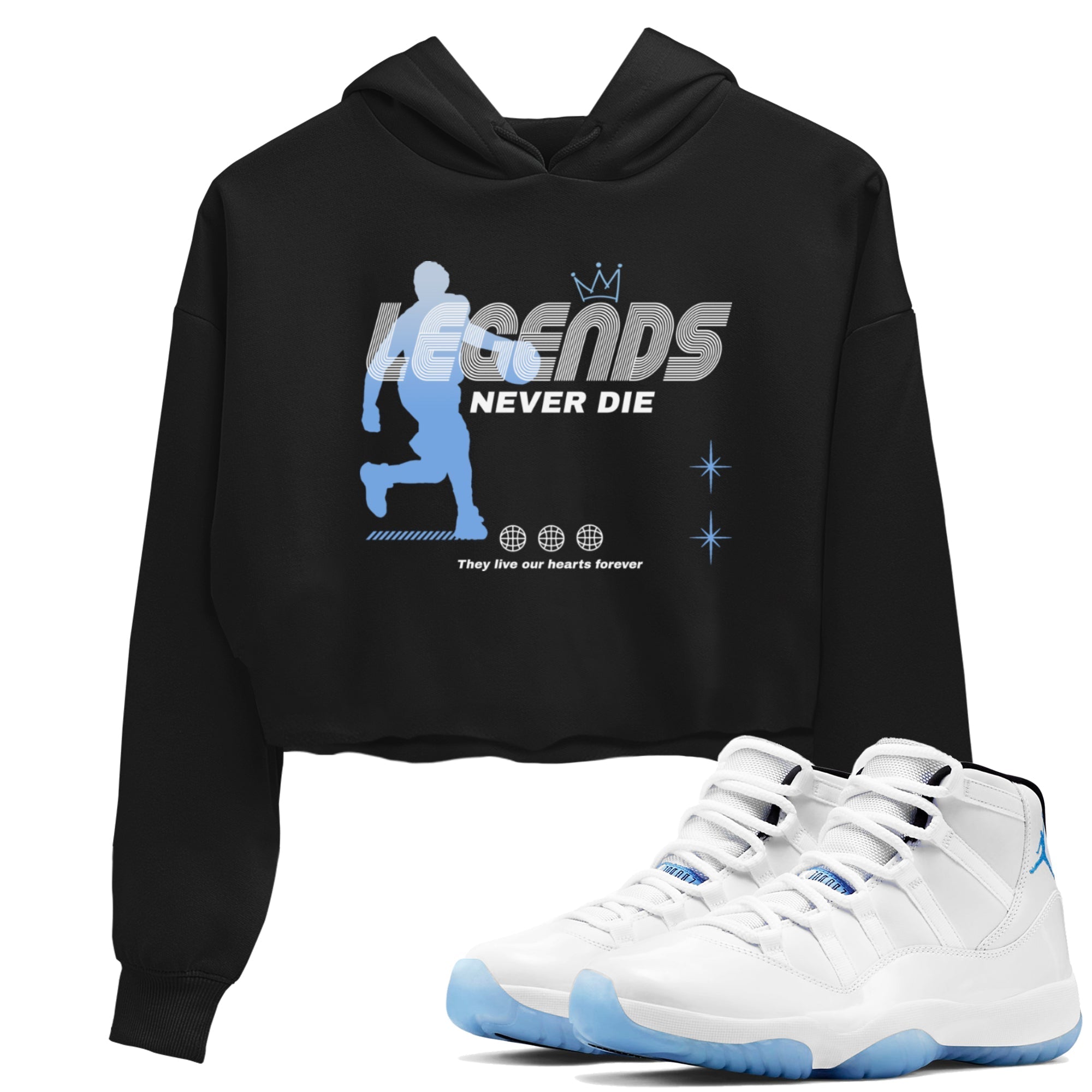 Legends Never Die snkmatch Women's Top - Air Jordan 11 Legend Blue