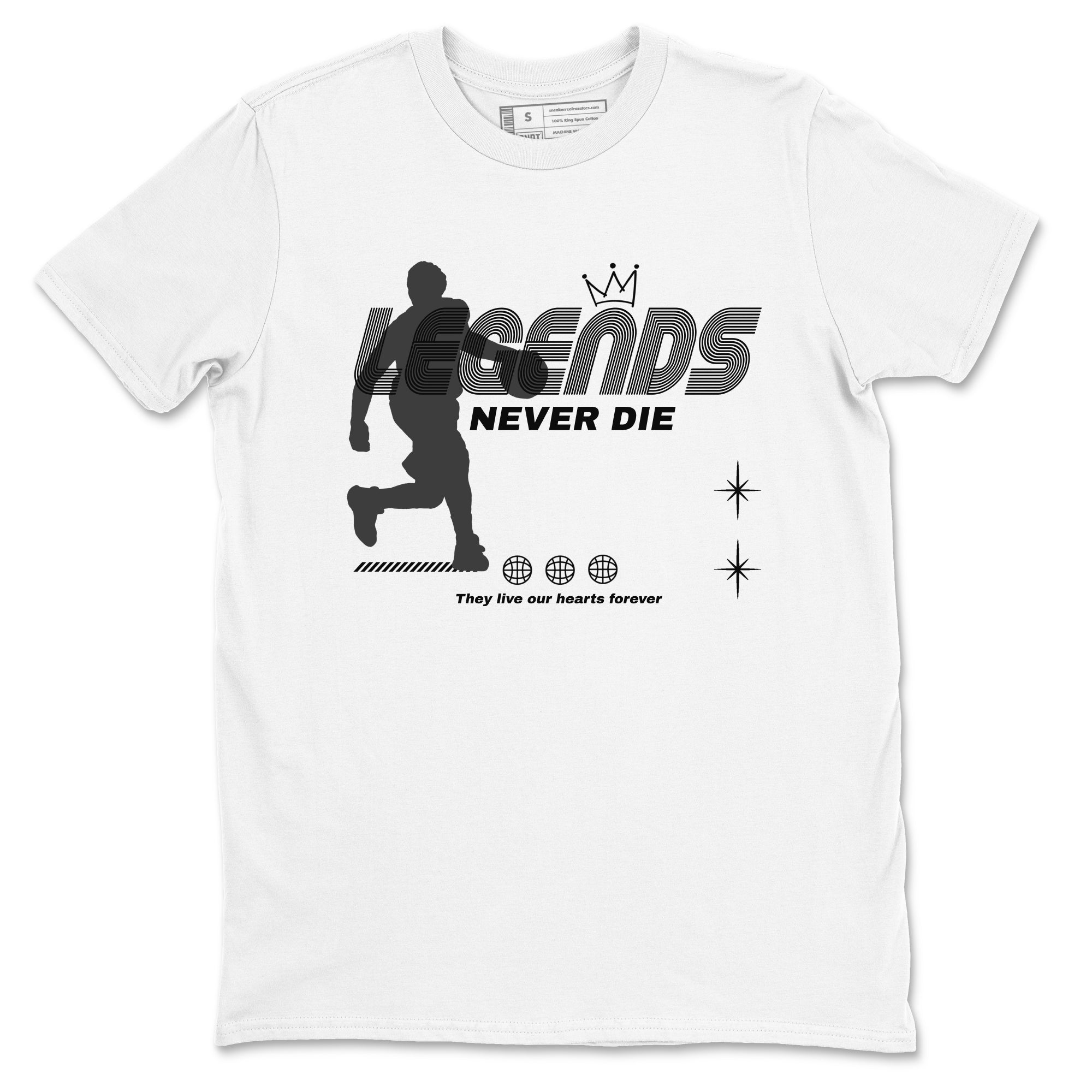 Legends Never Die snkmatch Tees - Air Jordan 12 Black Wolf Grey