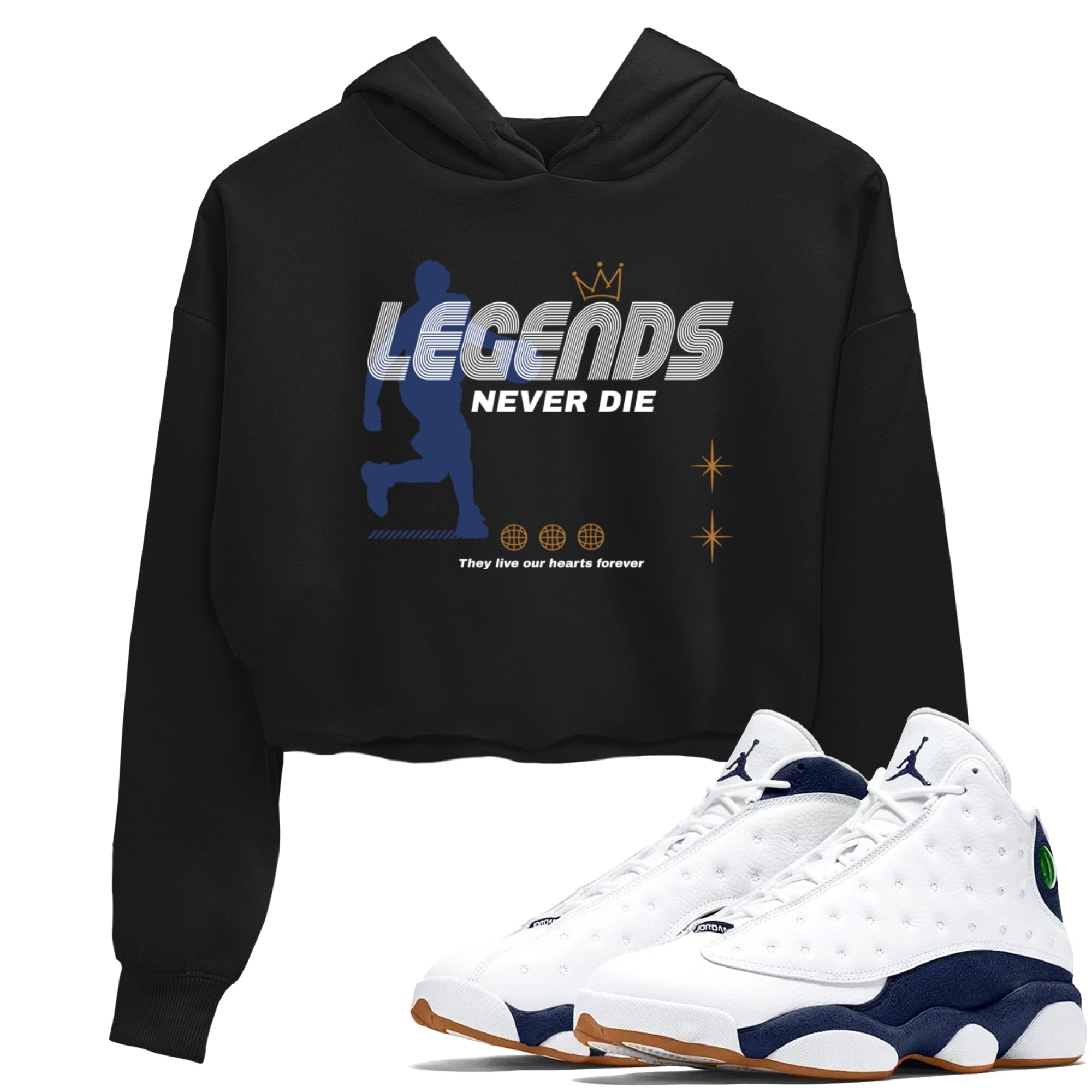 Legends Never Die snkmatch Women's Top - Air Jordan 13 Midnight Navy