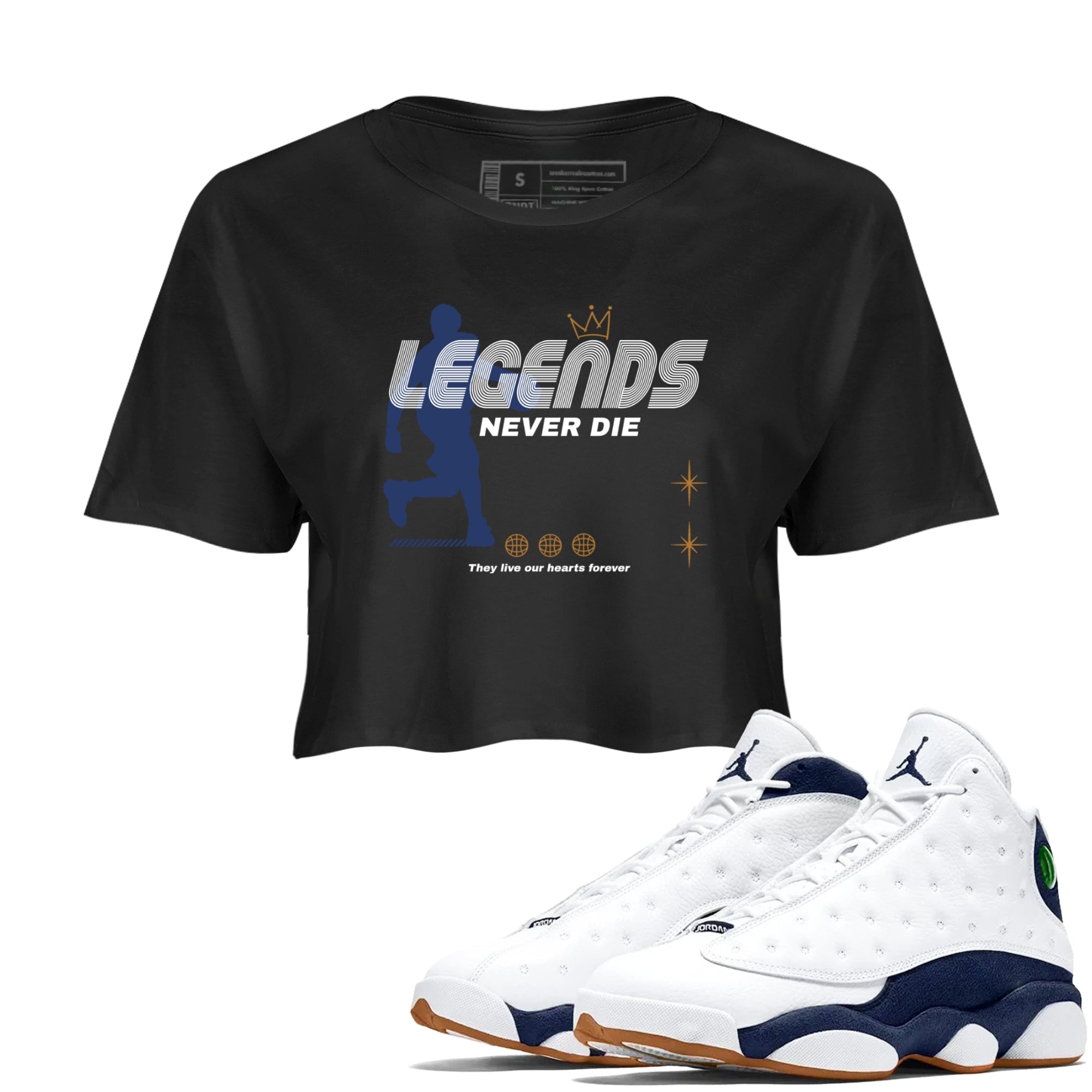 Legends Never Die snkmatch Women's Top - Air Jordan 13 Midnight Navy