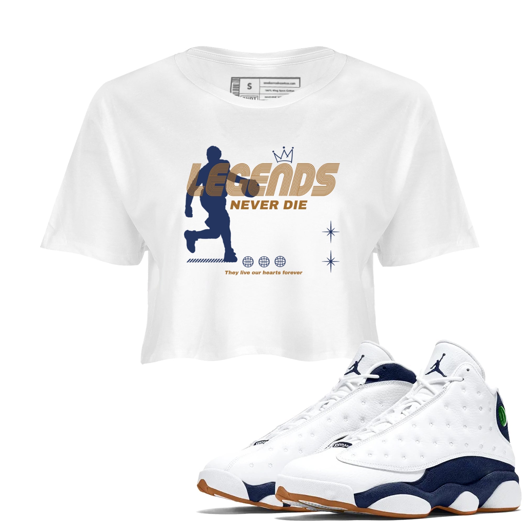 Legends Never Die snkmatch Women's Top - Air Jordan 13 Midnight Navy