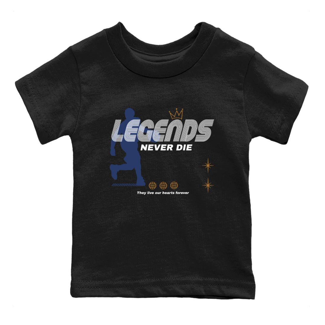 Legends Never Die snkmatch Tees Kids - Air Jordan 13 Midnight Navy