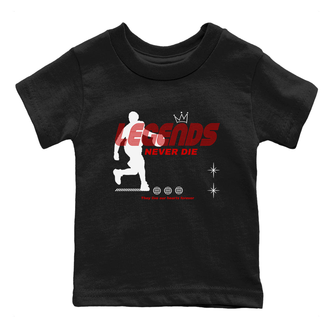 Legends Never Die snkmatch Tees Kids - Air Jordan 14 Black Toe