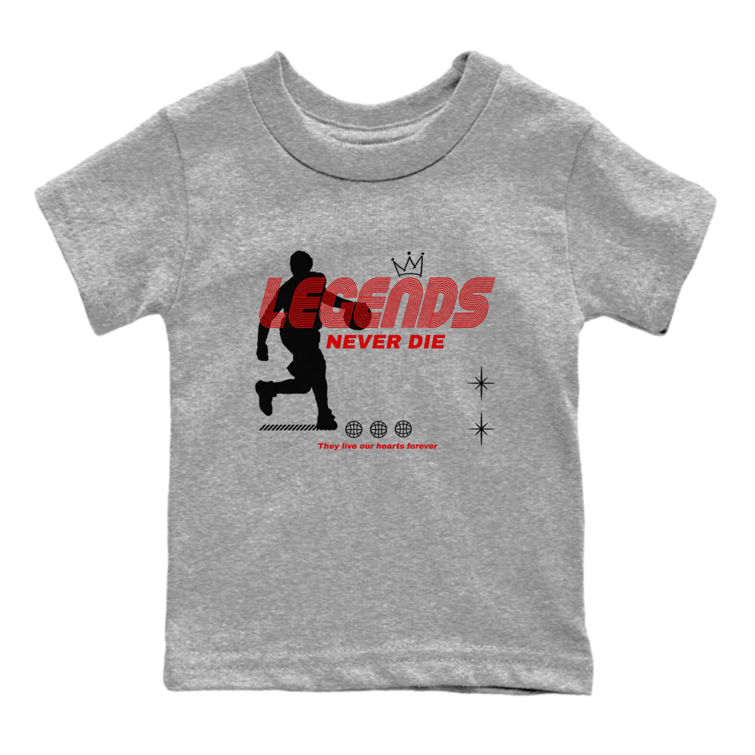 Legends Never Die snkmatch Tees Kids - Air Jordan 14 Black Toe