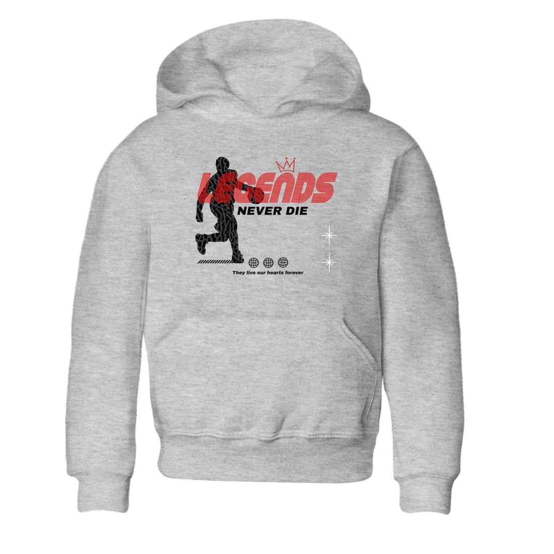 Legends Never Die snkmatch Tees Kids - Air Jordan 3 Black Cement