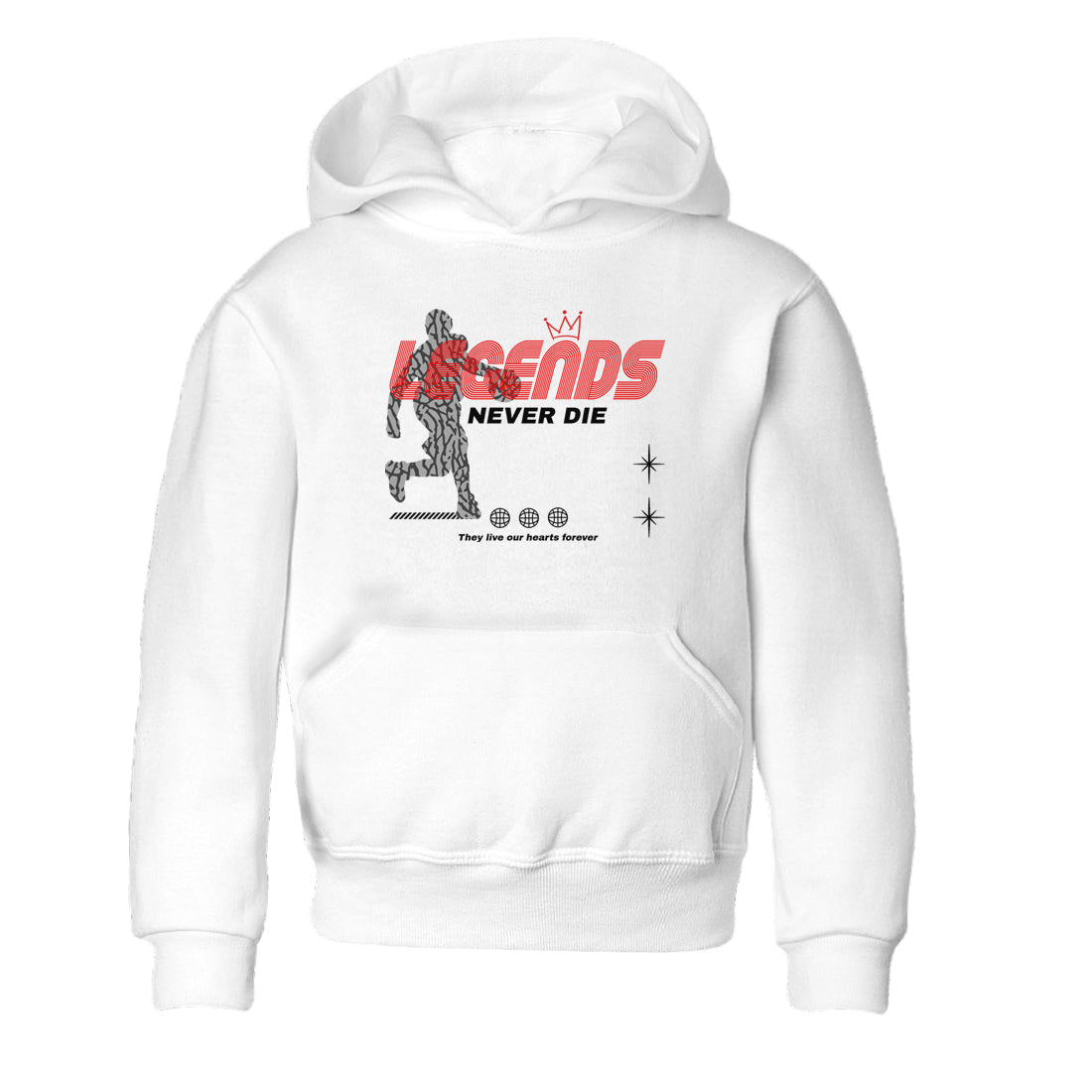 Legends Never Die snkmatch Tees Kids - Air Jordan 3 Black Cement