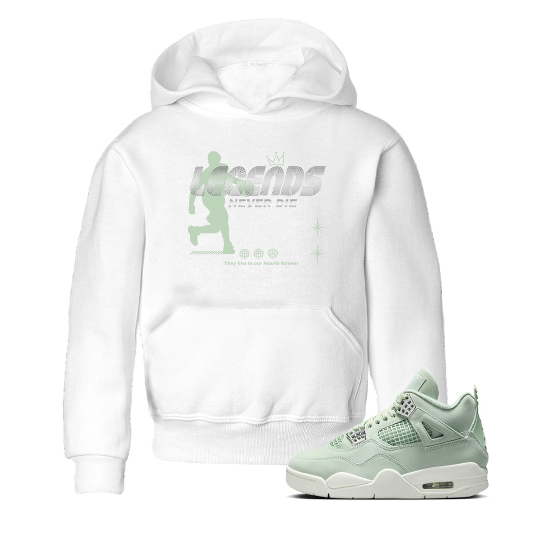 Legends Never Die snkmatch Tees Kids - Air Jordan 4 Abundance