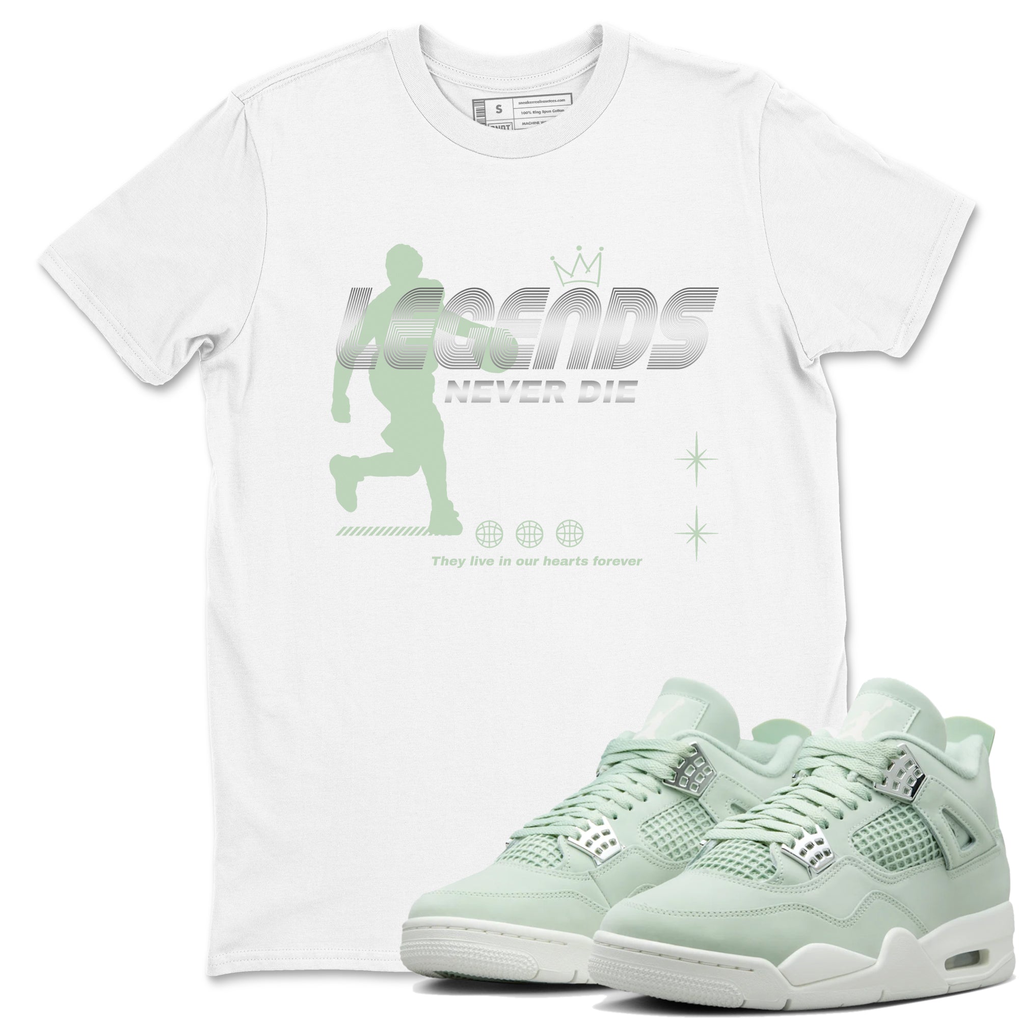 Legends Never Die snkmatch Tees - Air Jordan 4 Abundance