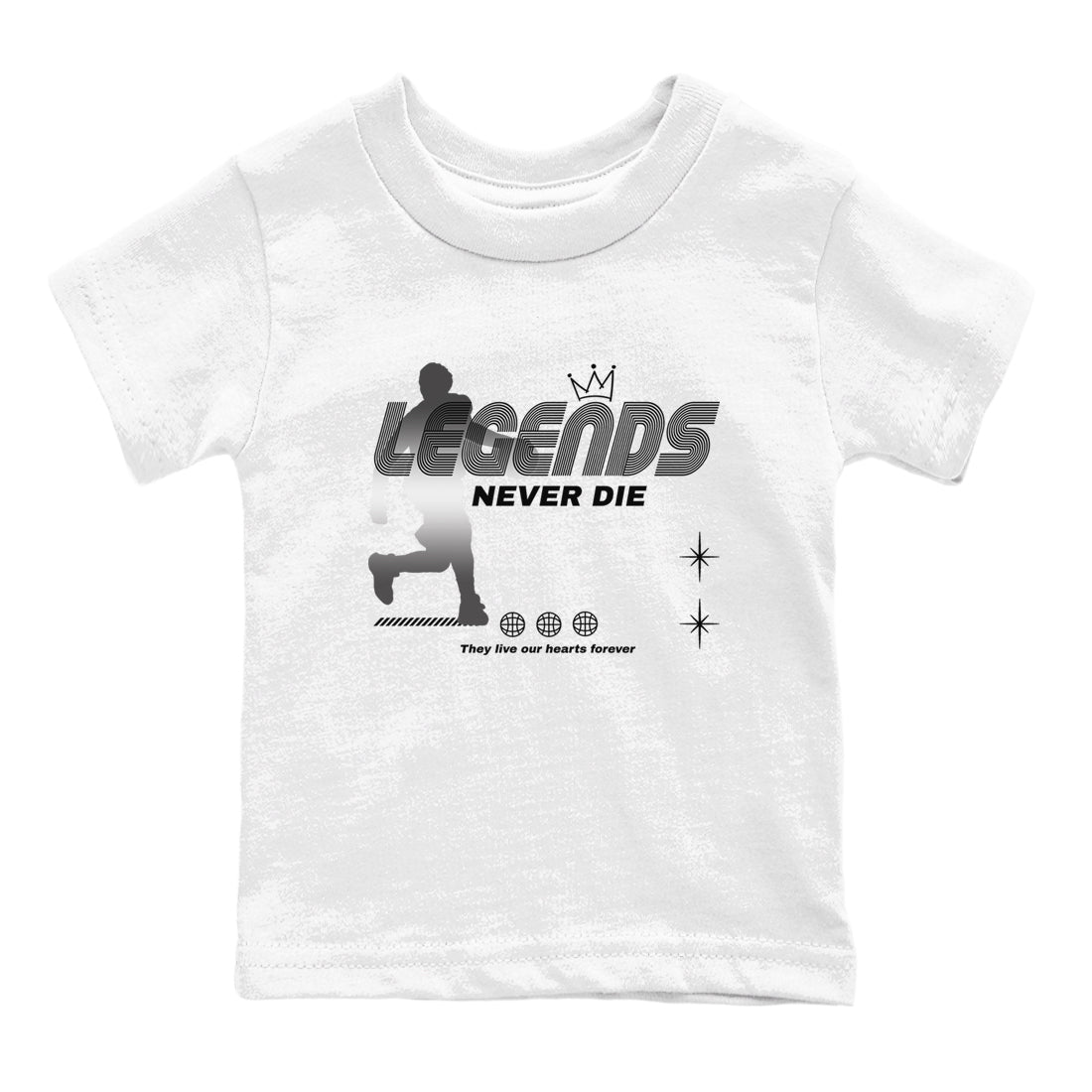 Legends Never Die snkmatch Tees Kids - Air Jordan 4 Black Cat