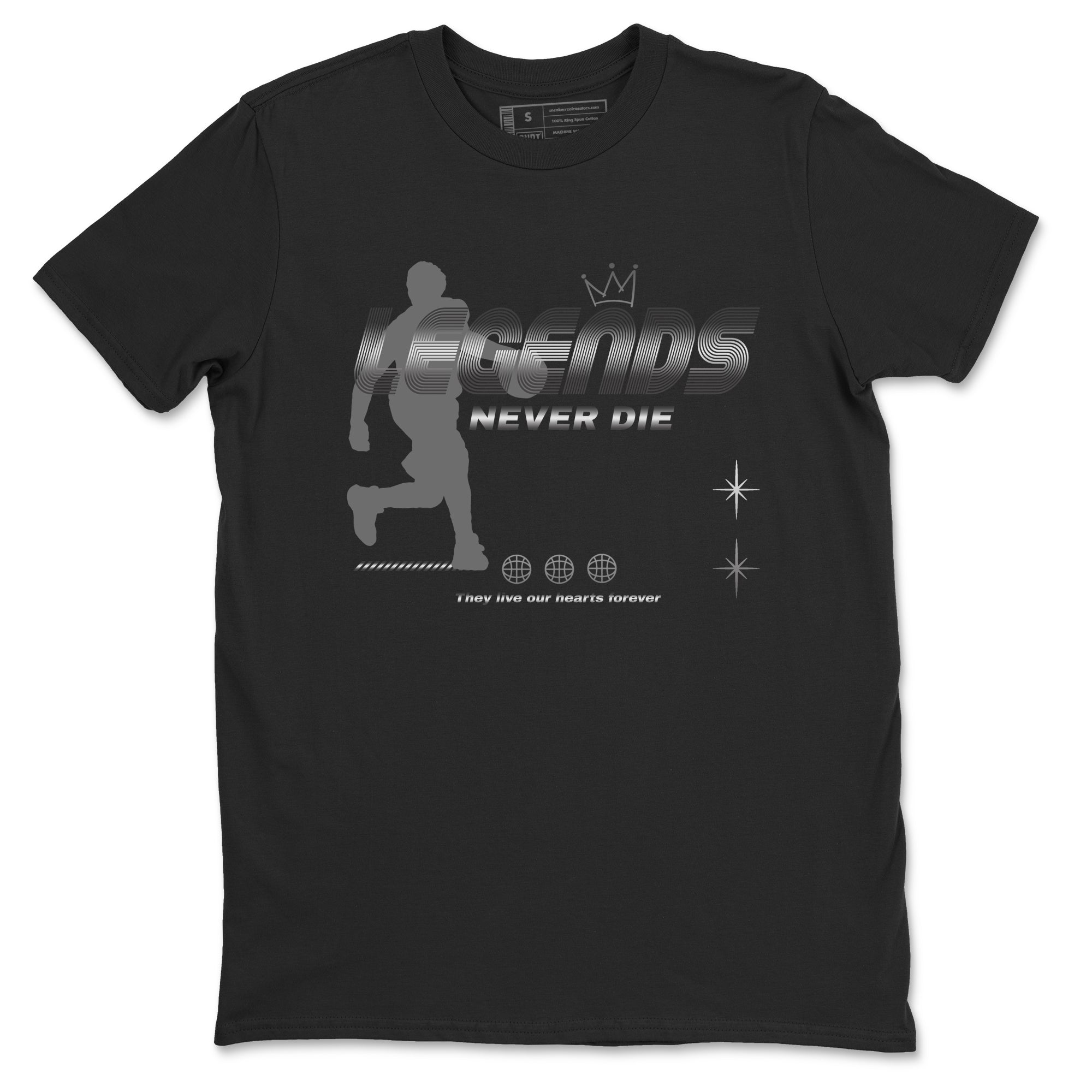 Legends Never Die snkmatch Tees - Air Jordan 4 Black Cat