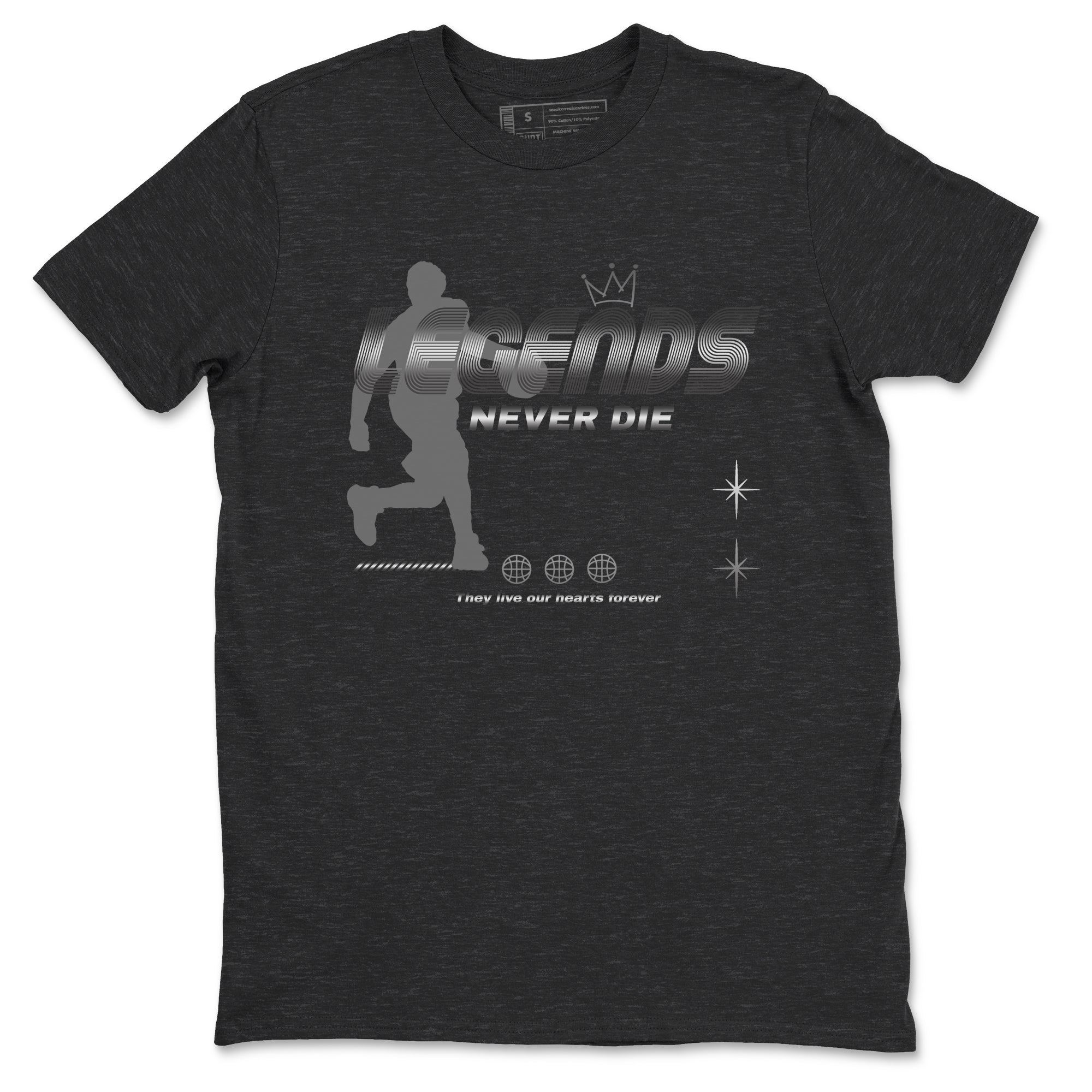 Legends Never Die snkmatch Tees - Air Jordan 4 Black Cat
