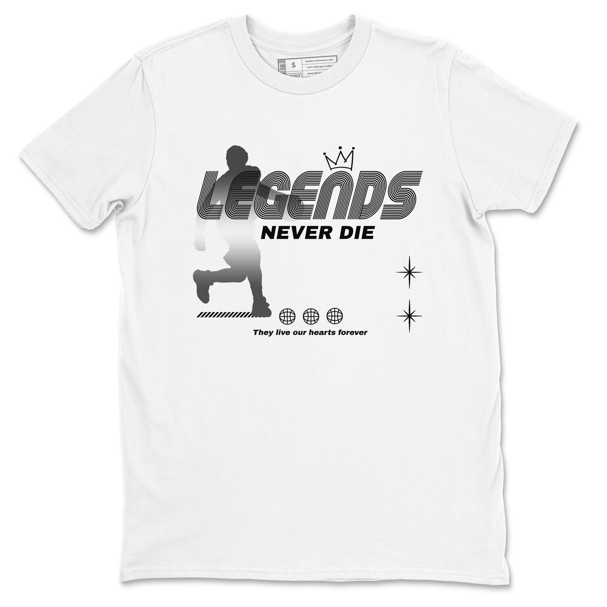 Legends Never Die snkmatch Tees - Air Jordan 4 Black Cat