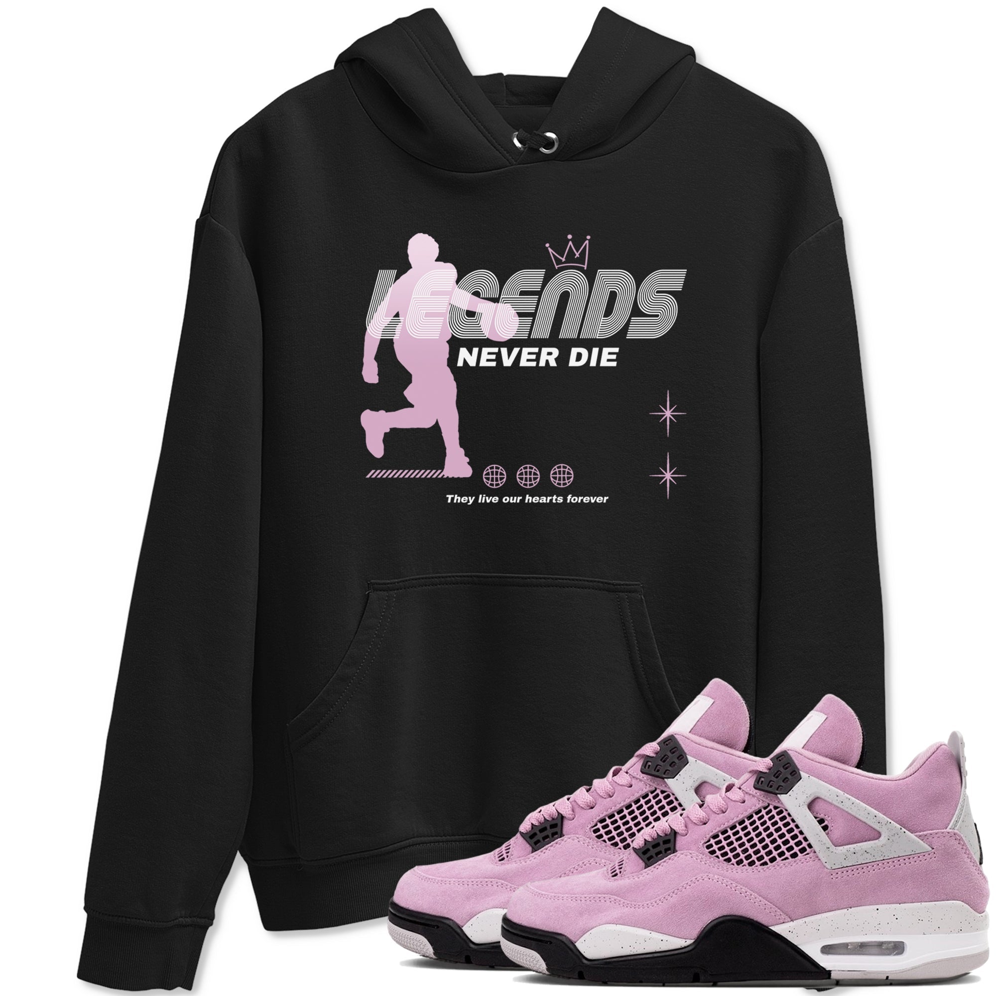 Legends Never Die snkmatch Tees - Air Jordan 4 Orchid