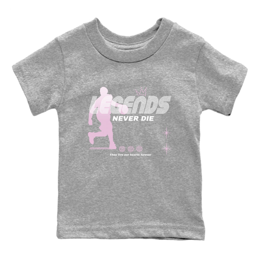 Legends Never Die snkmatch Tees Kids - Air Jordan 4 Orchid