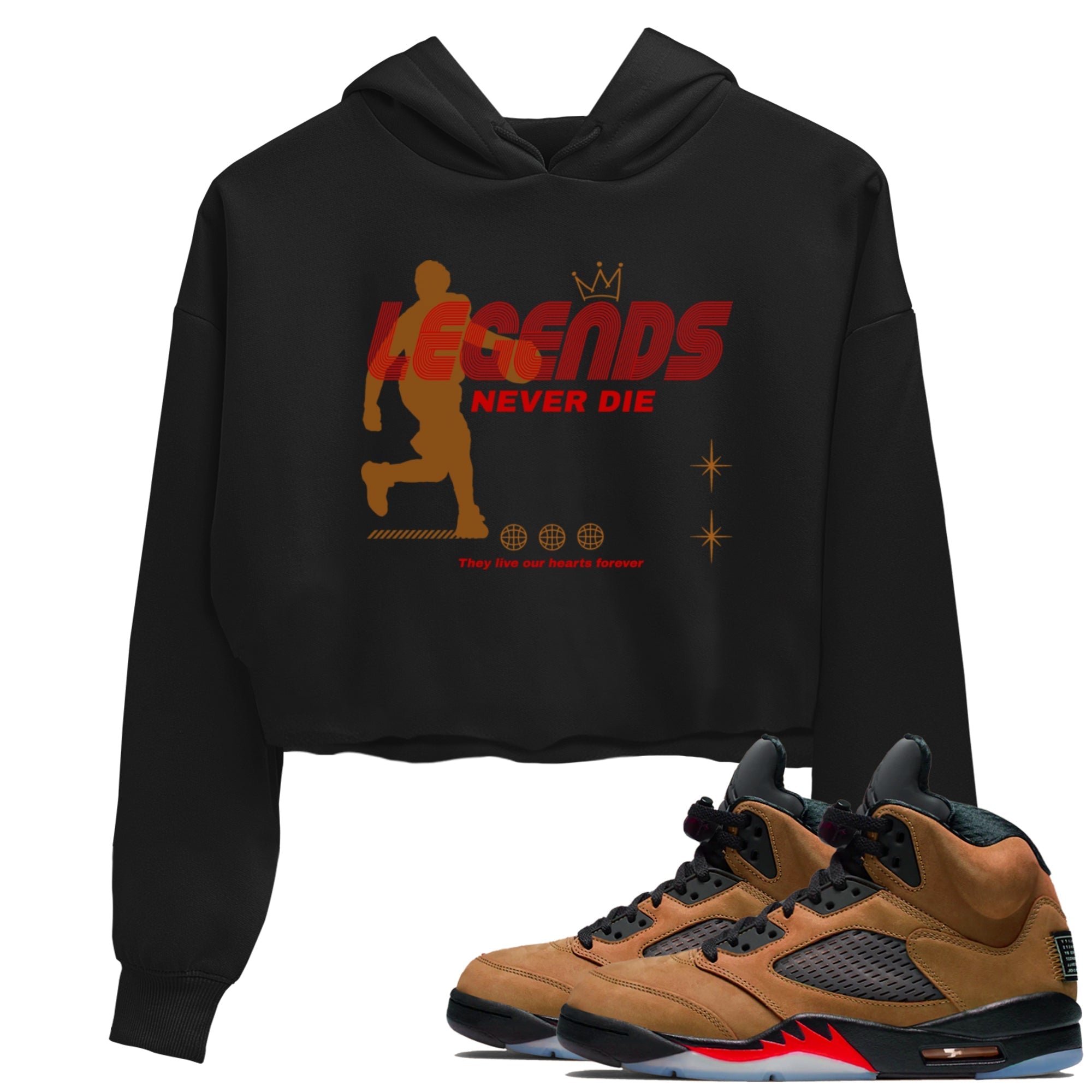 Legends Never Die snkmatch Women's Top - Air Jordan 5 Archaeo Brown