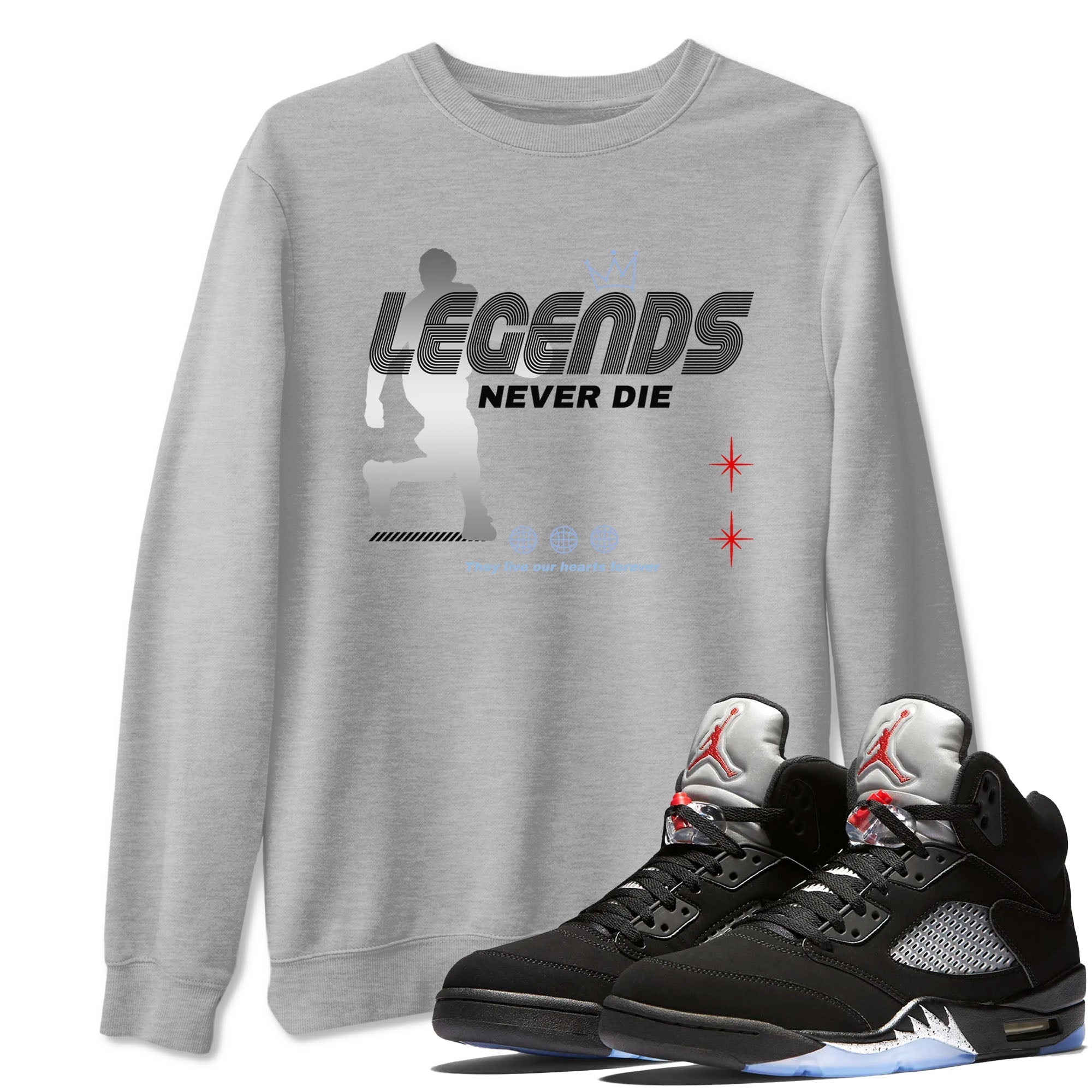 Legends Never Die snkmatch Tees - Air Jordan 5 Reimagined