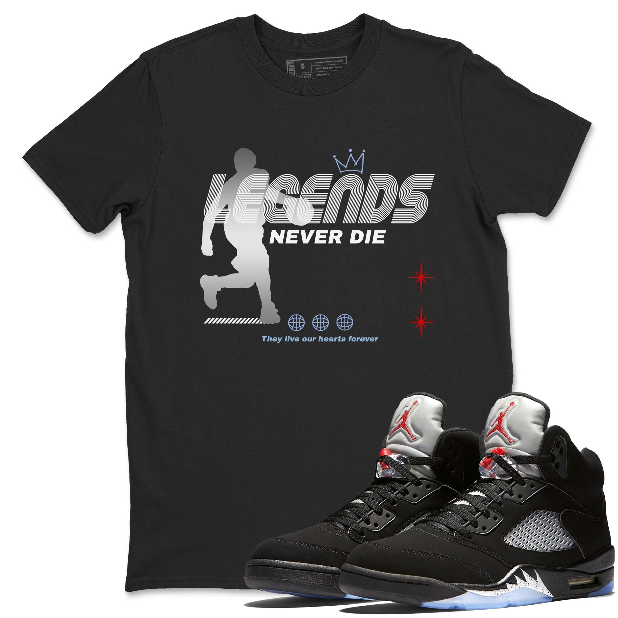 Legends Never Die snkmatch Tees - Air Jordan 5 Reimagined