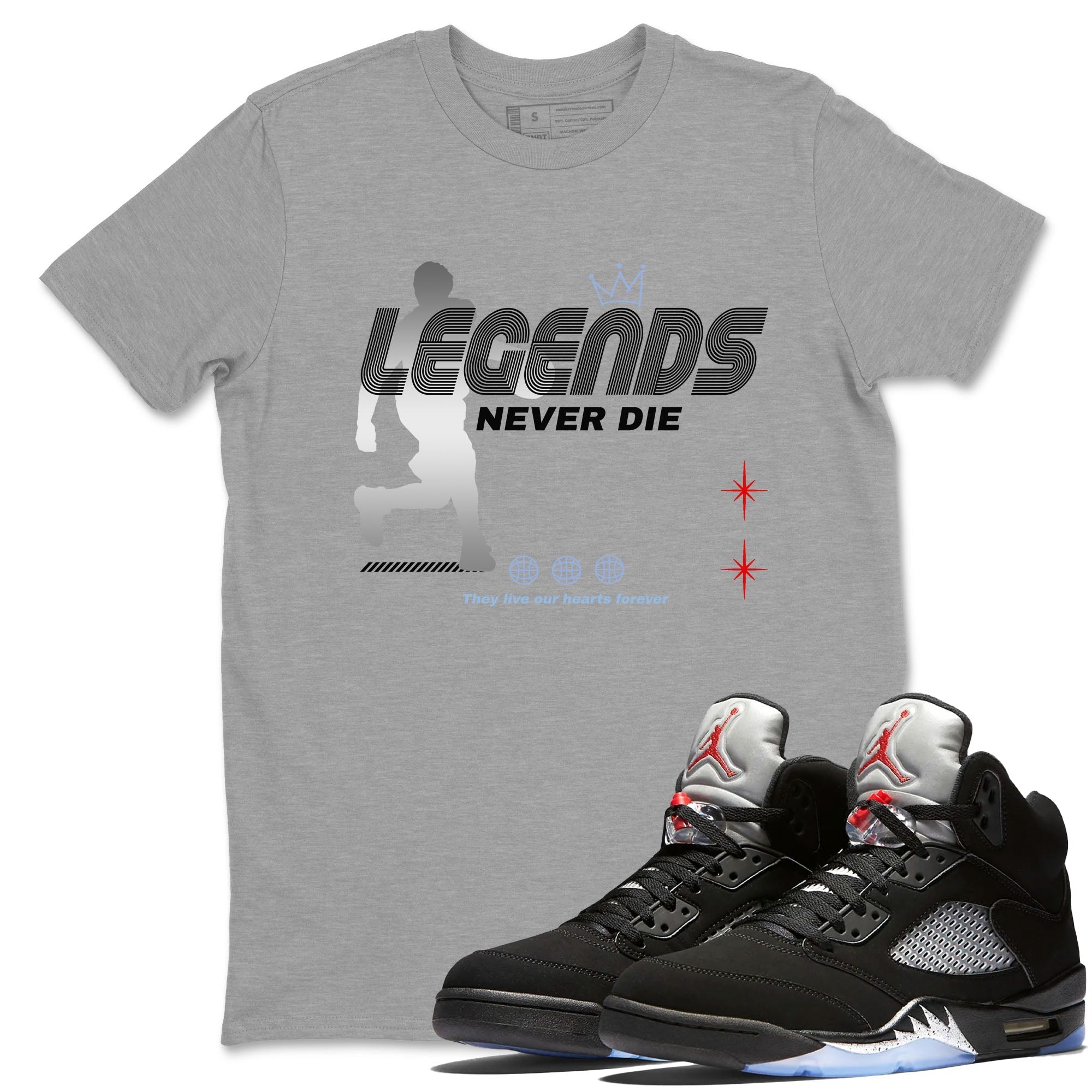 Legends Never Die snkmatch Tees - Air Jordan 5 Reimagined