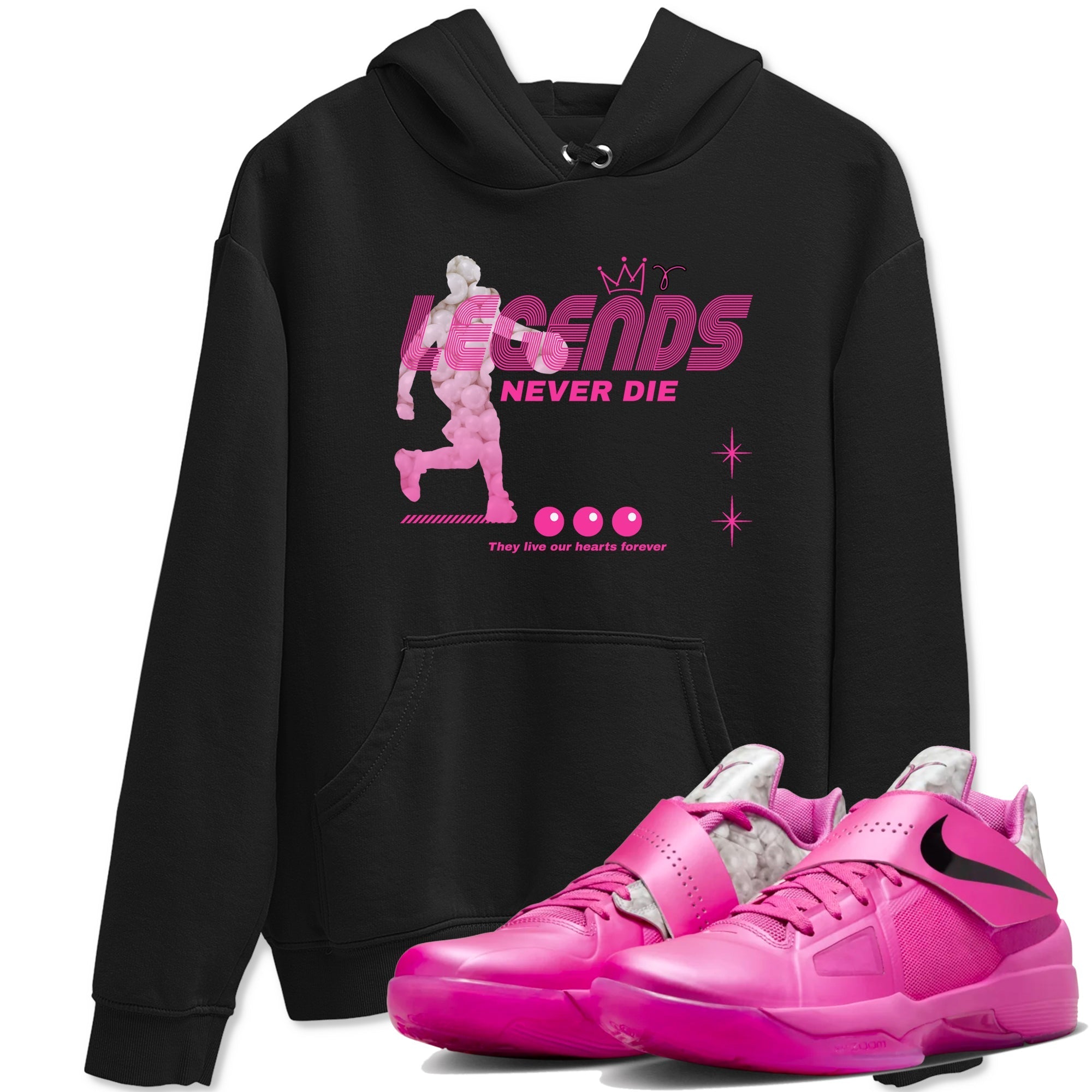 Legends Never Die snkmatch Tees - Nike KD 4 Aunt Pearl