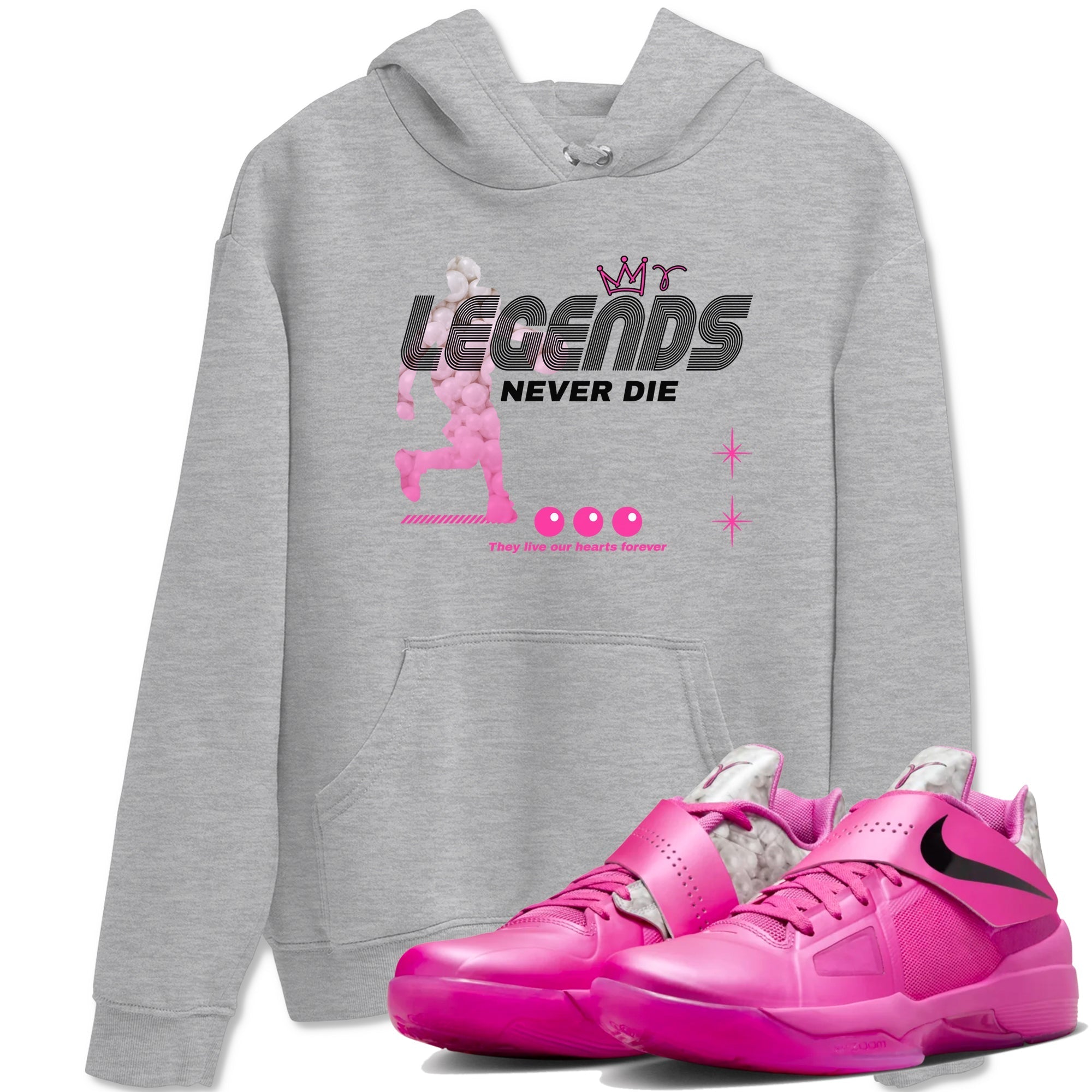 Legends Never Die snkmatch Tees - Nike KD 4 Aunt Pearl
