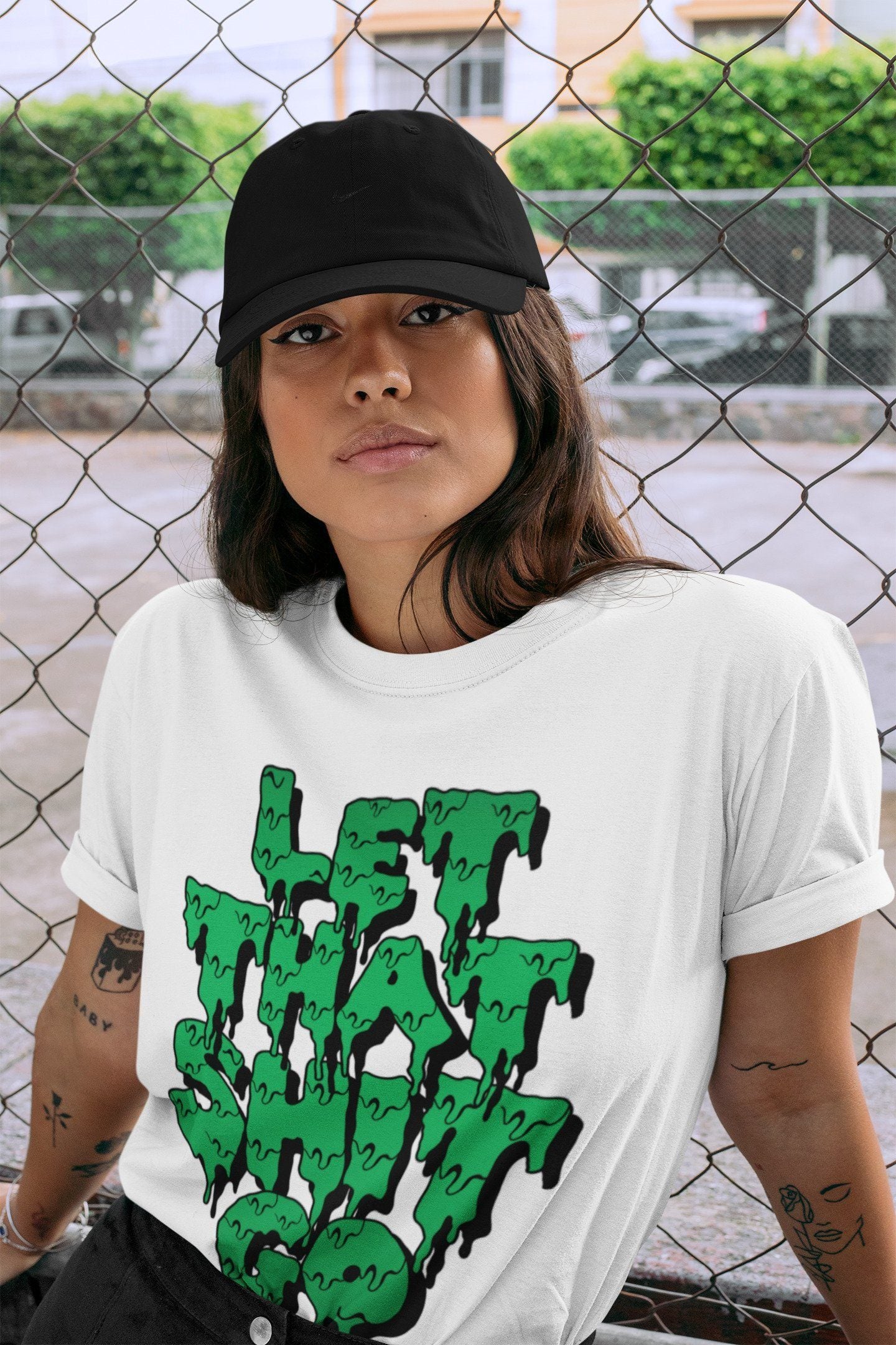 Let That Shit Go Unisex Tops - Air Jordan 3 Pine Green