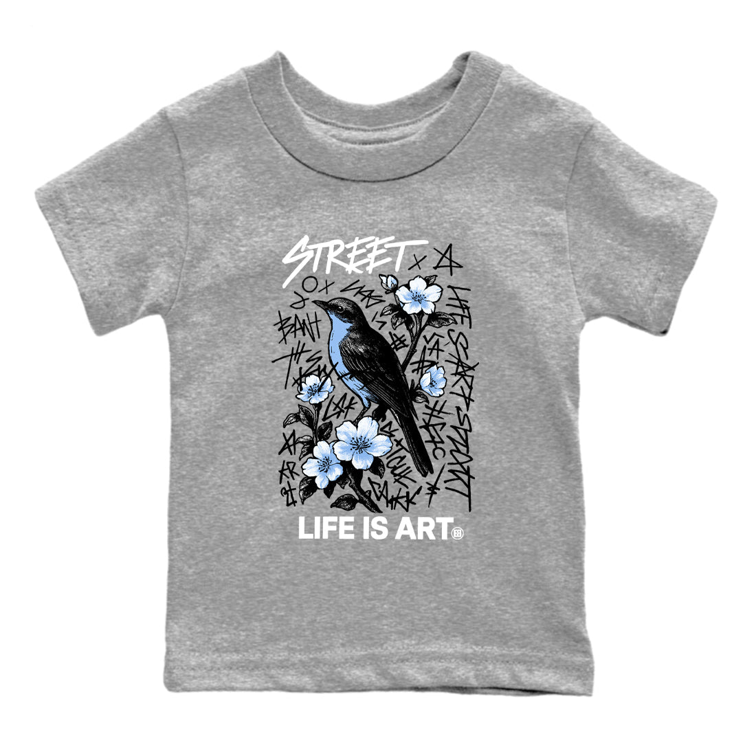 Life Is Art snkmatch Tees Kids - Air Jordan 4 Forget Me Not