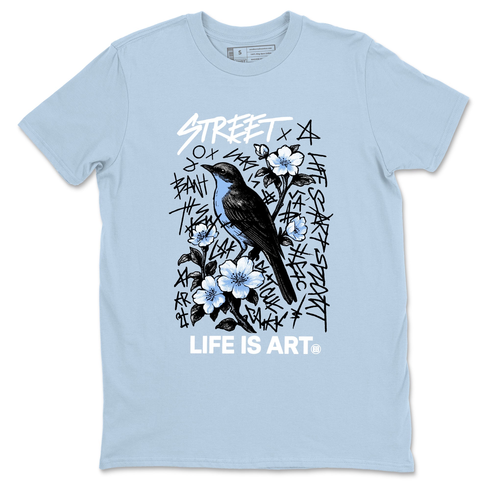 Life Is Art snkmatch Tees - Air Jordan 4 Forget Me Not