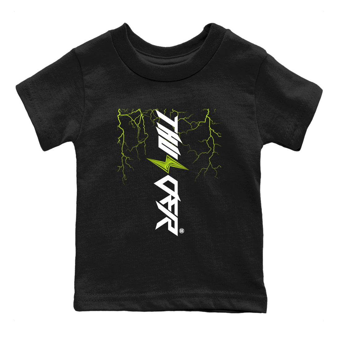 Lightning Thunder snkmatch Tees Kids - Air Foamposite One Black Volt