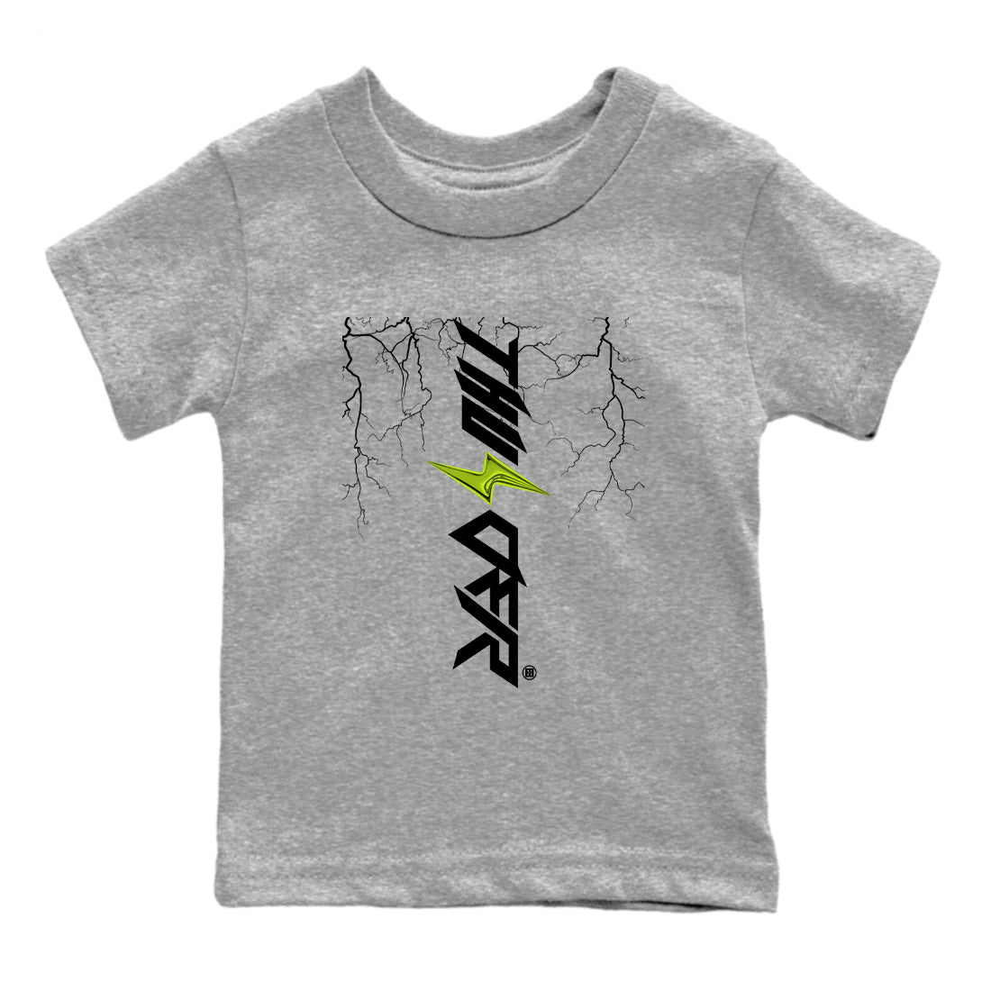 Lightning Thunder snkmatch Tees Kids - Air Foamposite One Black Volt