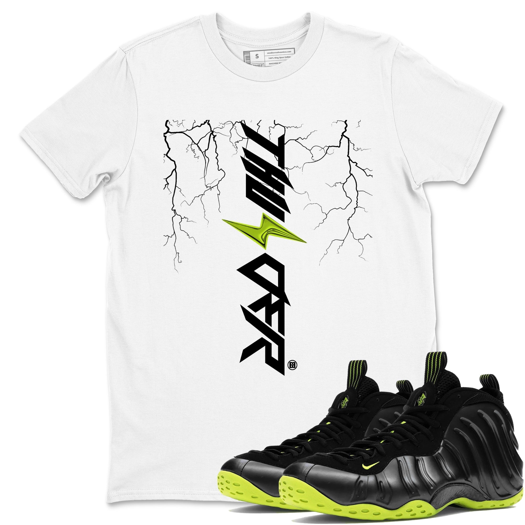 Lightning Thunder snkmatch Tees - Air Foamposite One Black Volt