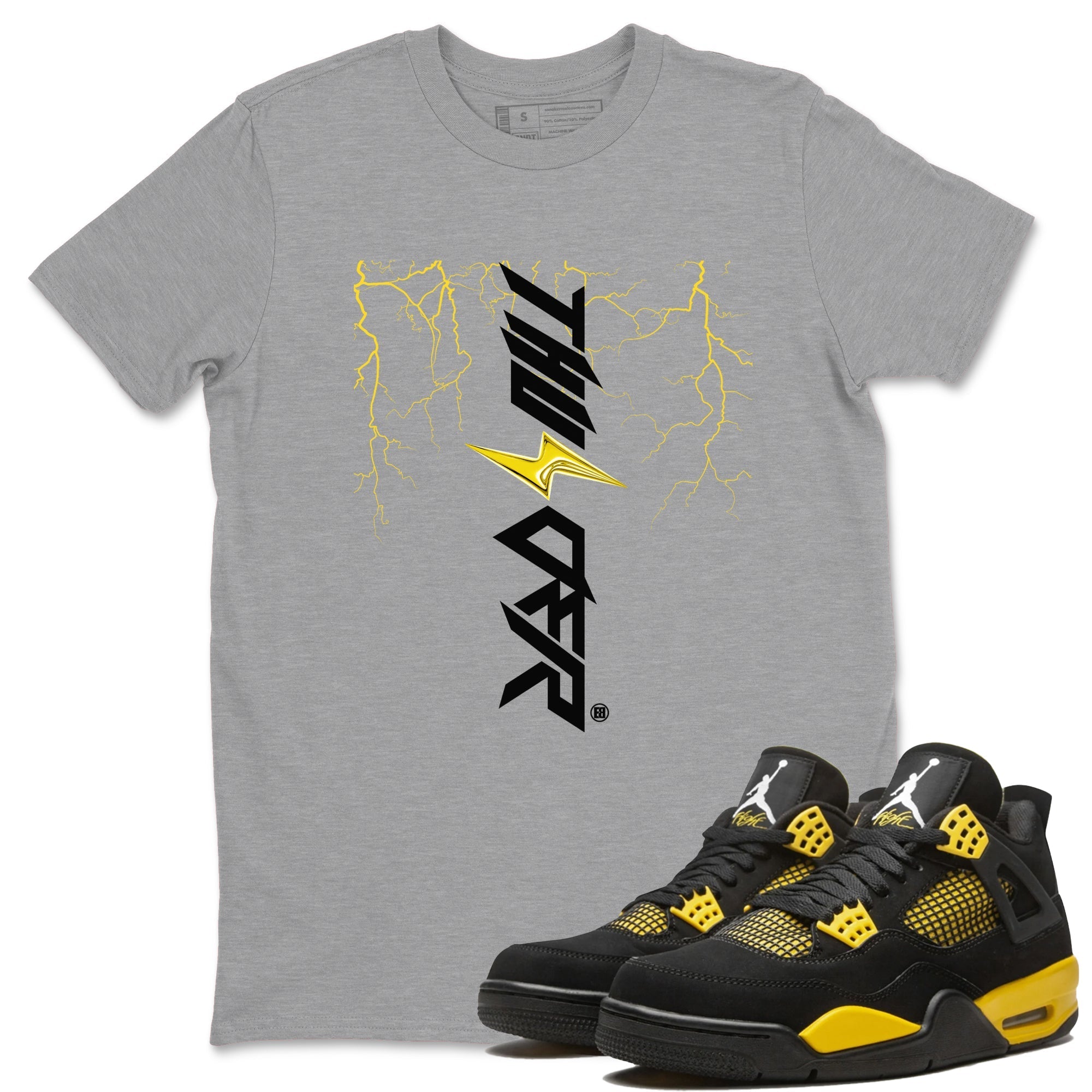 Lightning Thunder snkmatch Tees - Air Jordan 4 Thunder