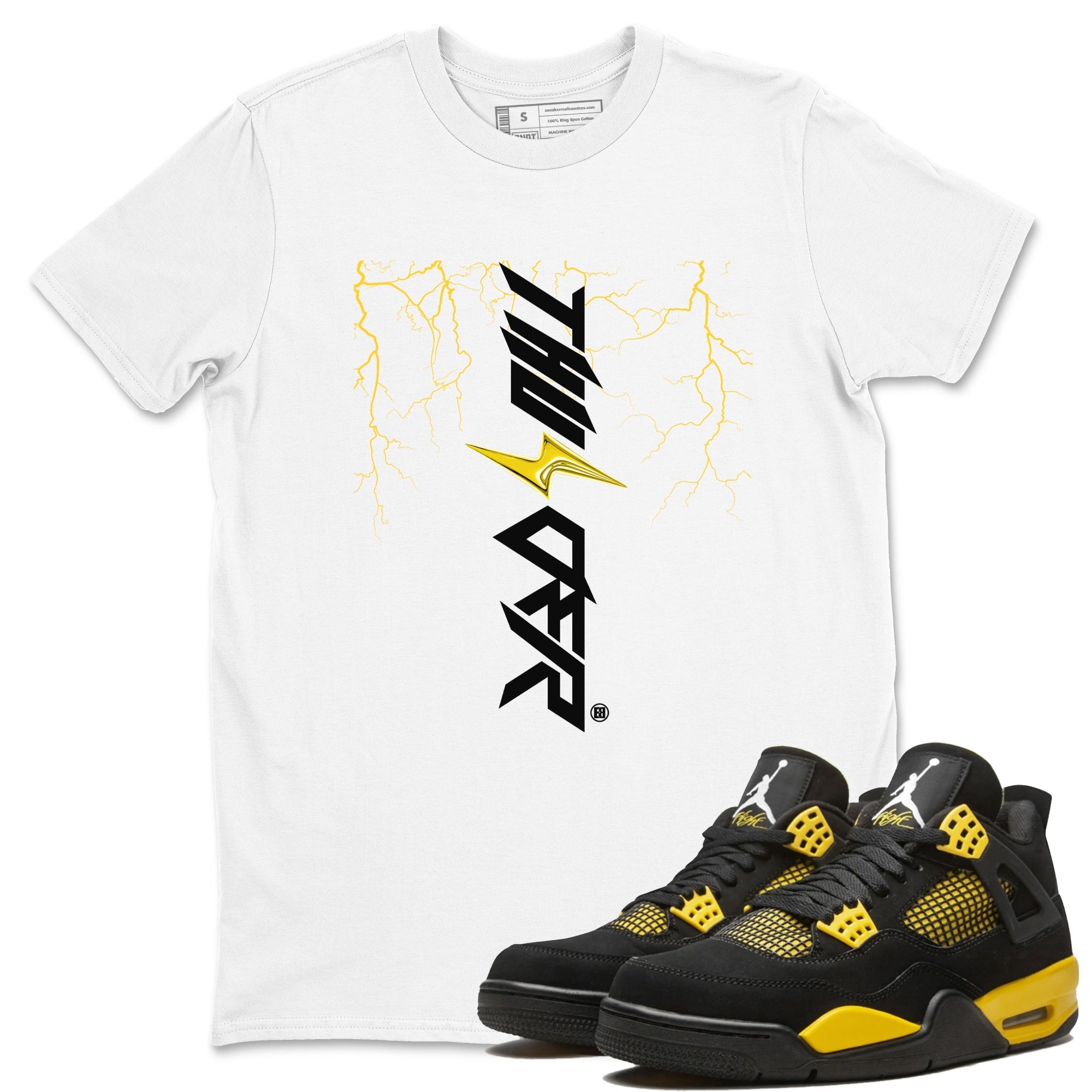 Lightning Thunder snkmatch Tees - Air Jordan 4 Thunder