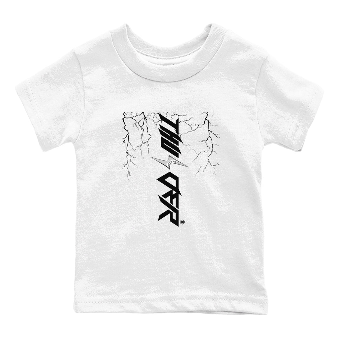 Lightning Thunder snkmatch Tees Kids - Air Jordan 4 White Thunder