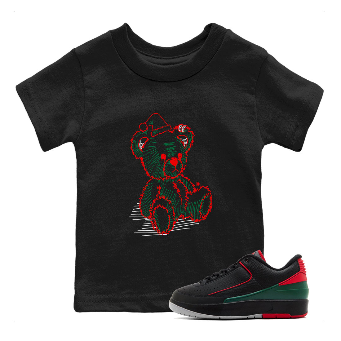 Line Bear snkmatch Tee Kids - Air Jordan 2 Christmas