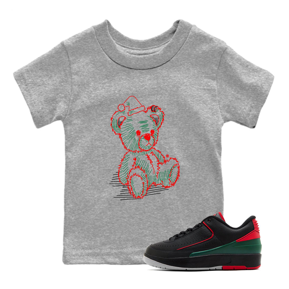 Line Bear snkmatch Tee Kids - Air Jordan 2 Christmas