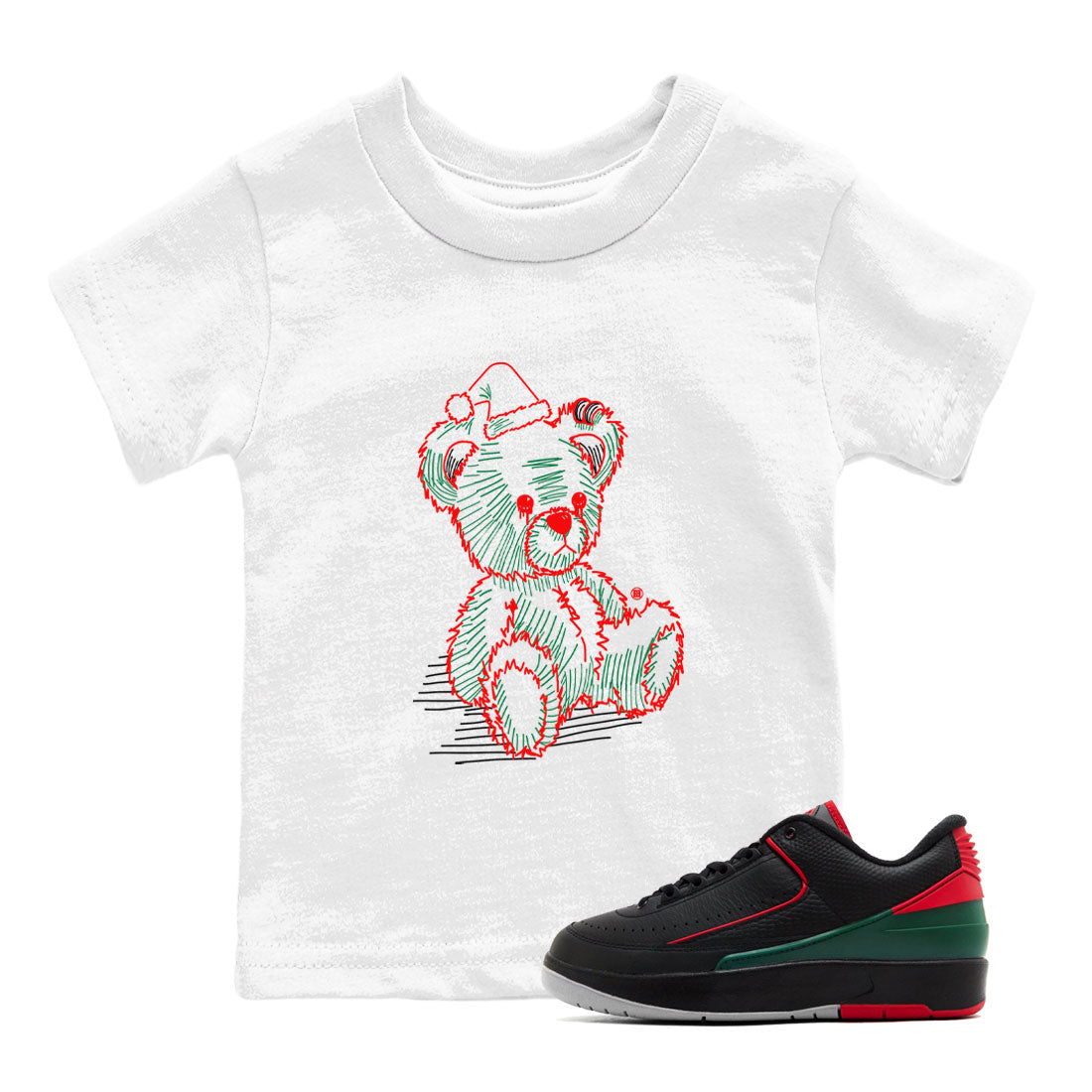 Line Bear snkmatch Tee Kids - Air Jordan 2 Christmas
