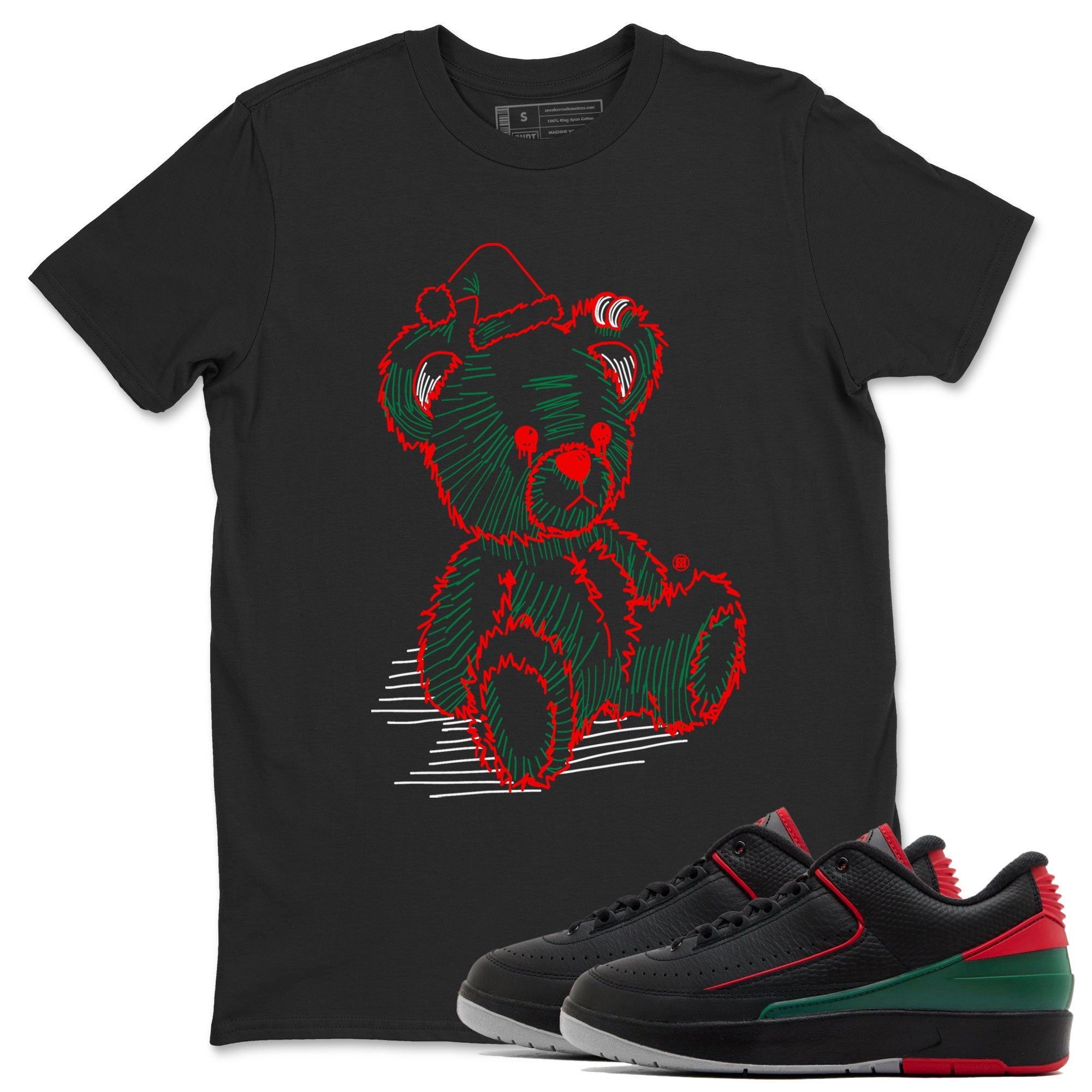 Line Bear snkmatch Tee - Air Jordan 2 Christmas