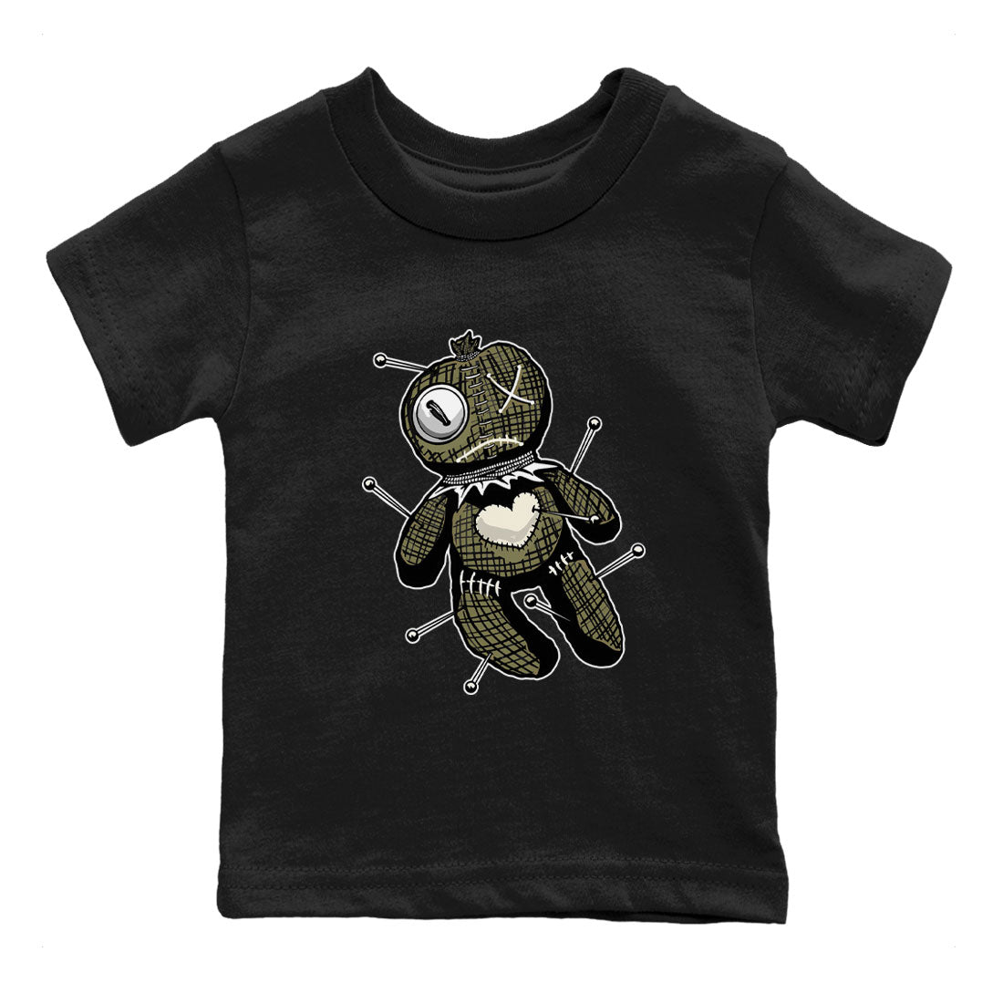 Linen Voodoo Doll snkmatch Tee Kids - Air Jordan 4 Medium Olive